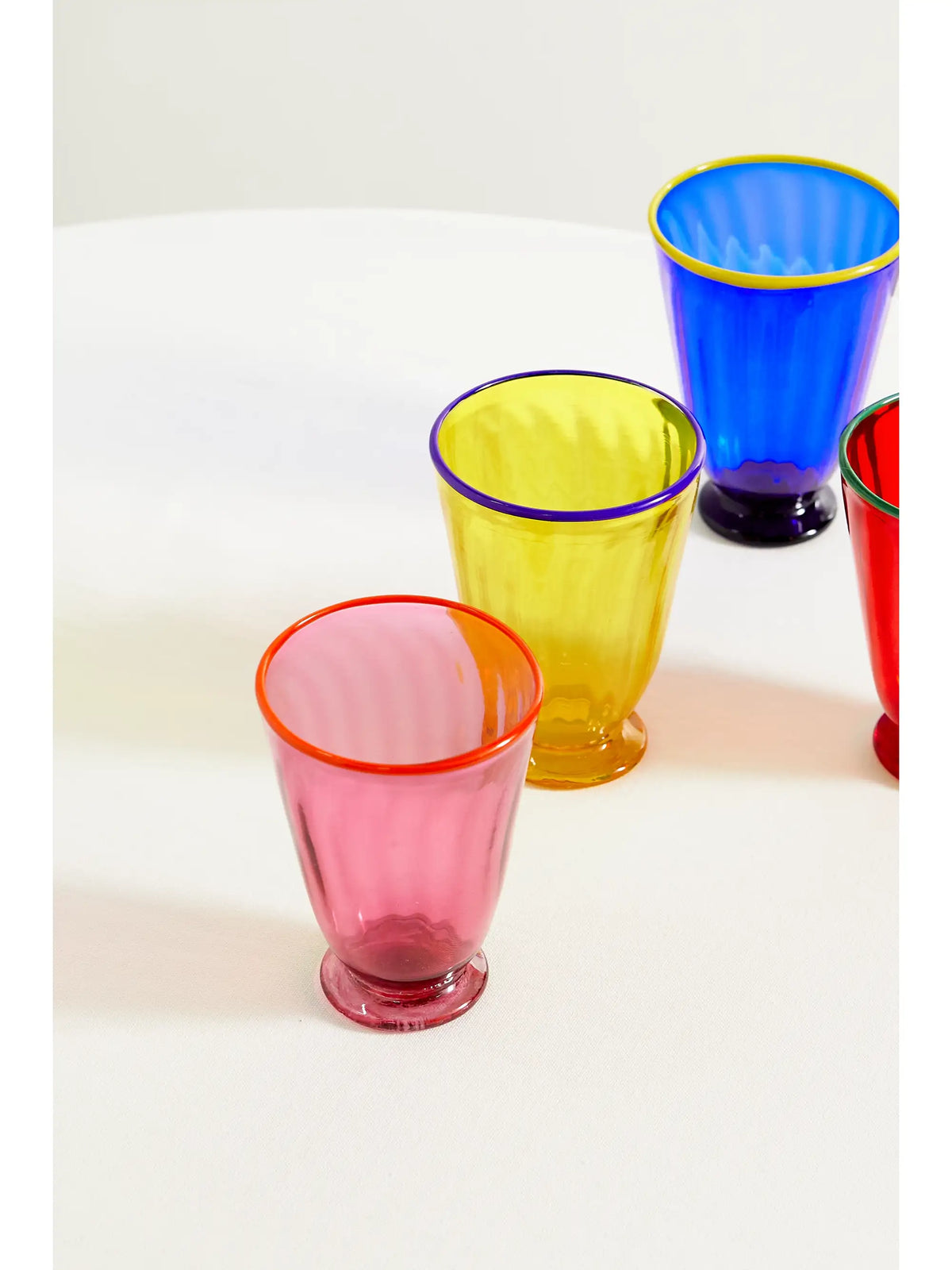 Rainbow Set Of Four Murano Glasses