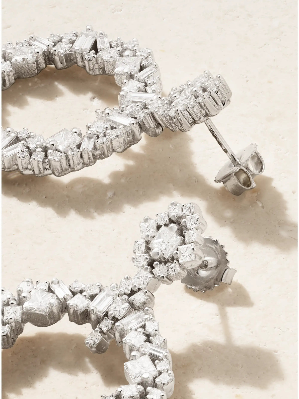 La Fantaisie 18-karat White Gold Diamond Earrings