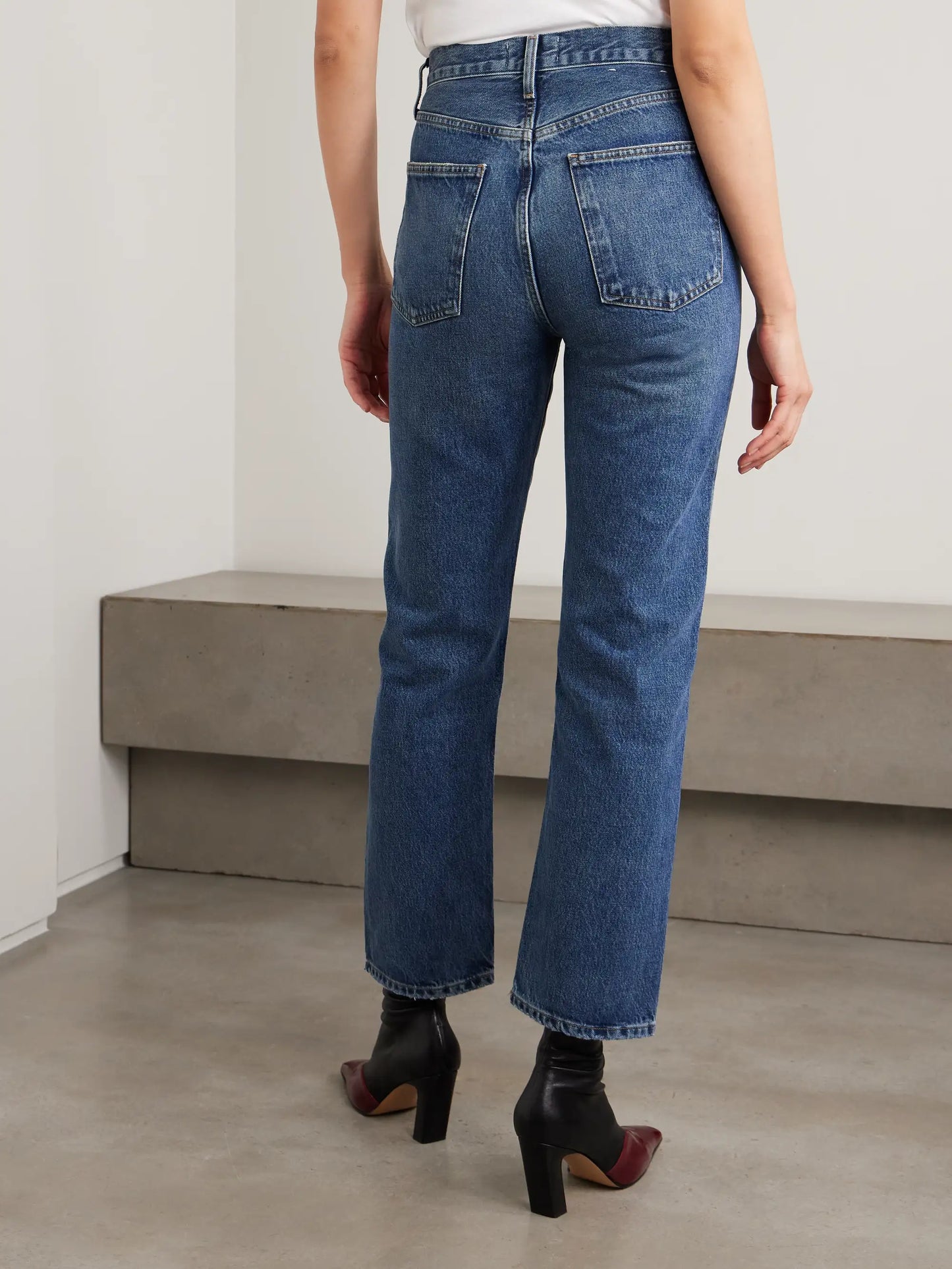 + Net Sustain '90s Pinch Waist High-rise Straight-leg Organic Jeans