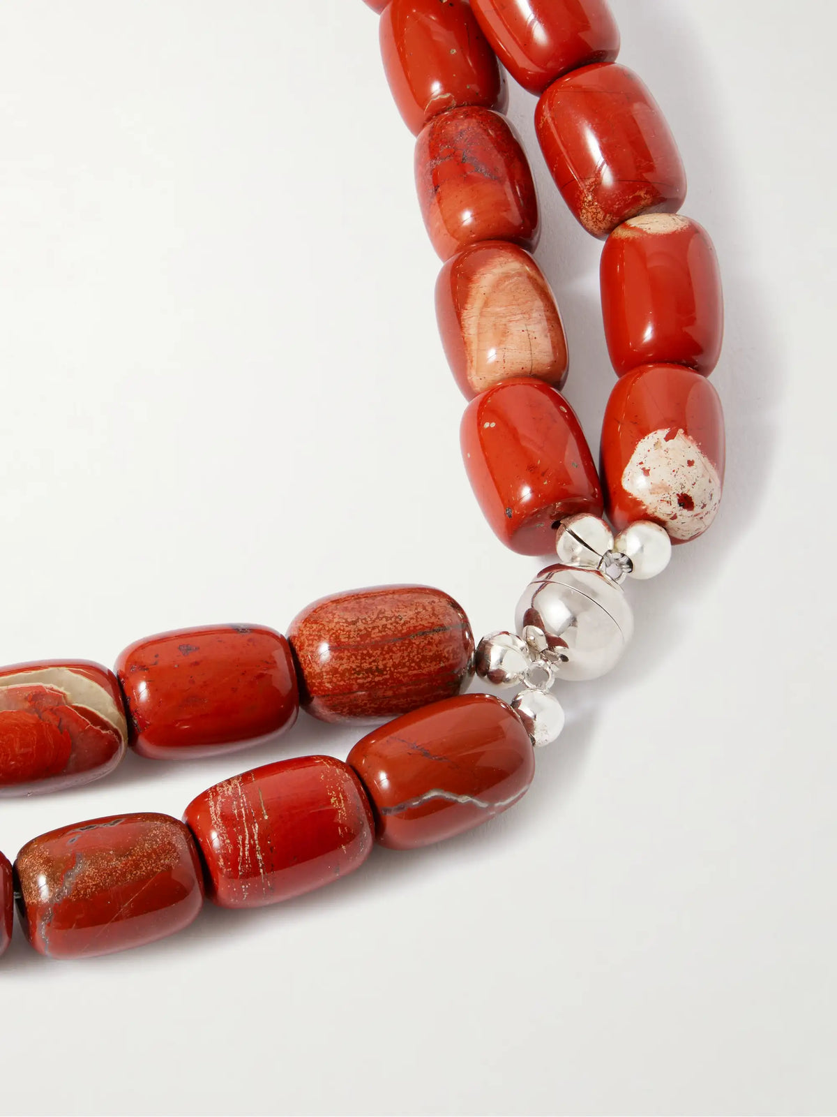 Luma Silver-tone, Jasper, Resin And Shell Necklace