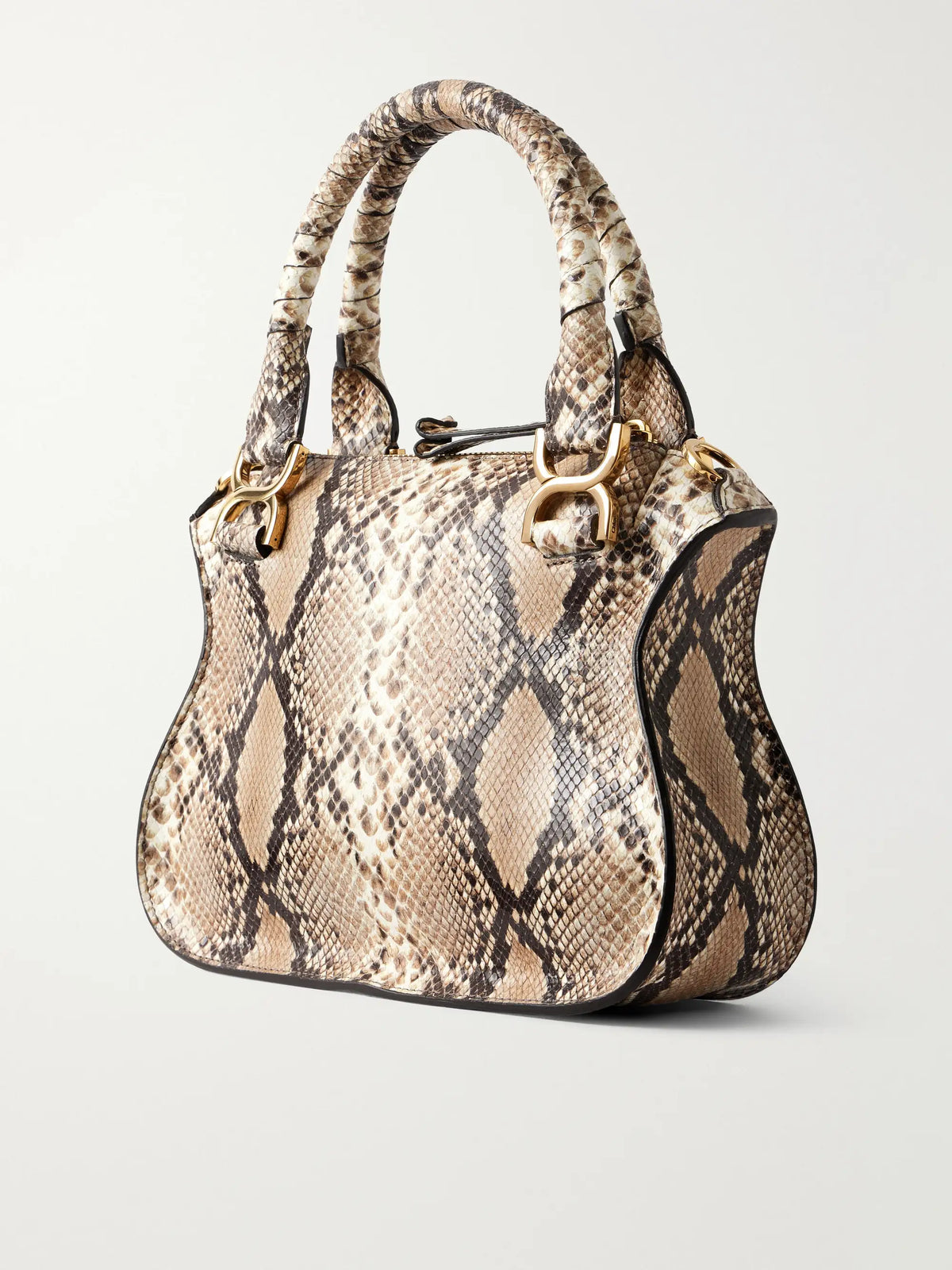 Marcie Snake-effect Leather Tote Bag