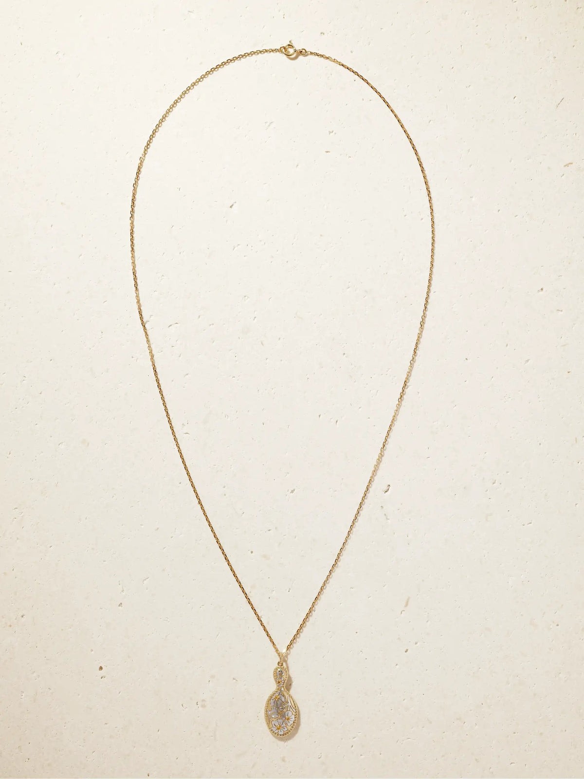 Joli Miroir 18-karat Yellow And White Gold Citrine Necklace
