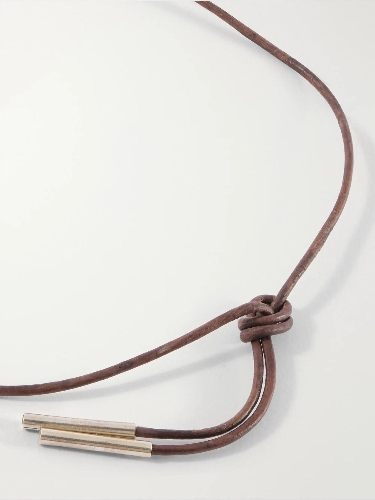 Sea Chalice Sterling Silver And Leather Cord Necklace