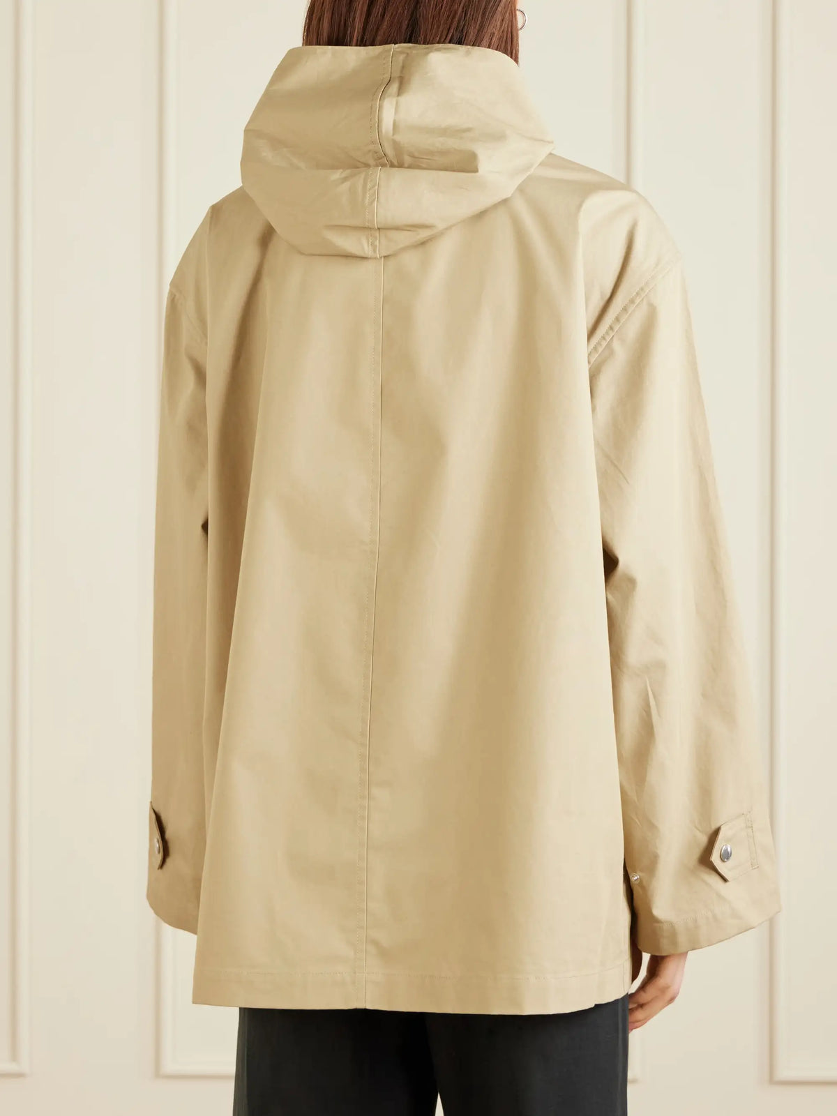 Scarf-detailed Organic Cotton Jacket