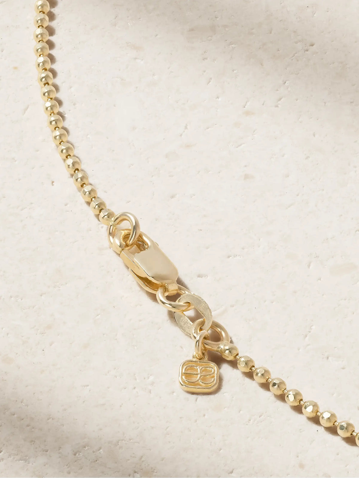 Caged Albert 14-karat Gold Diamond Necklace