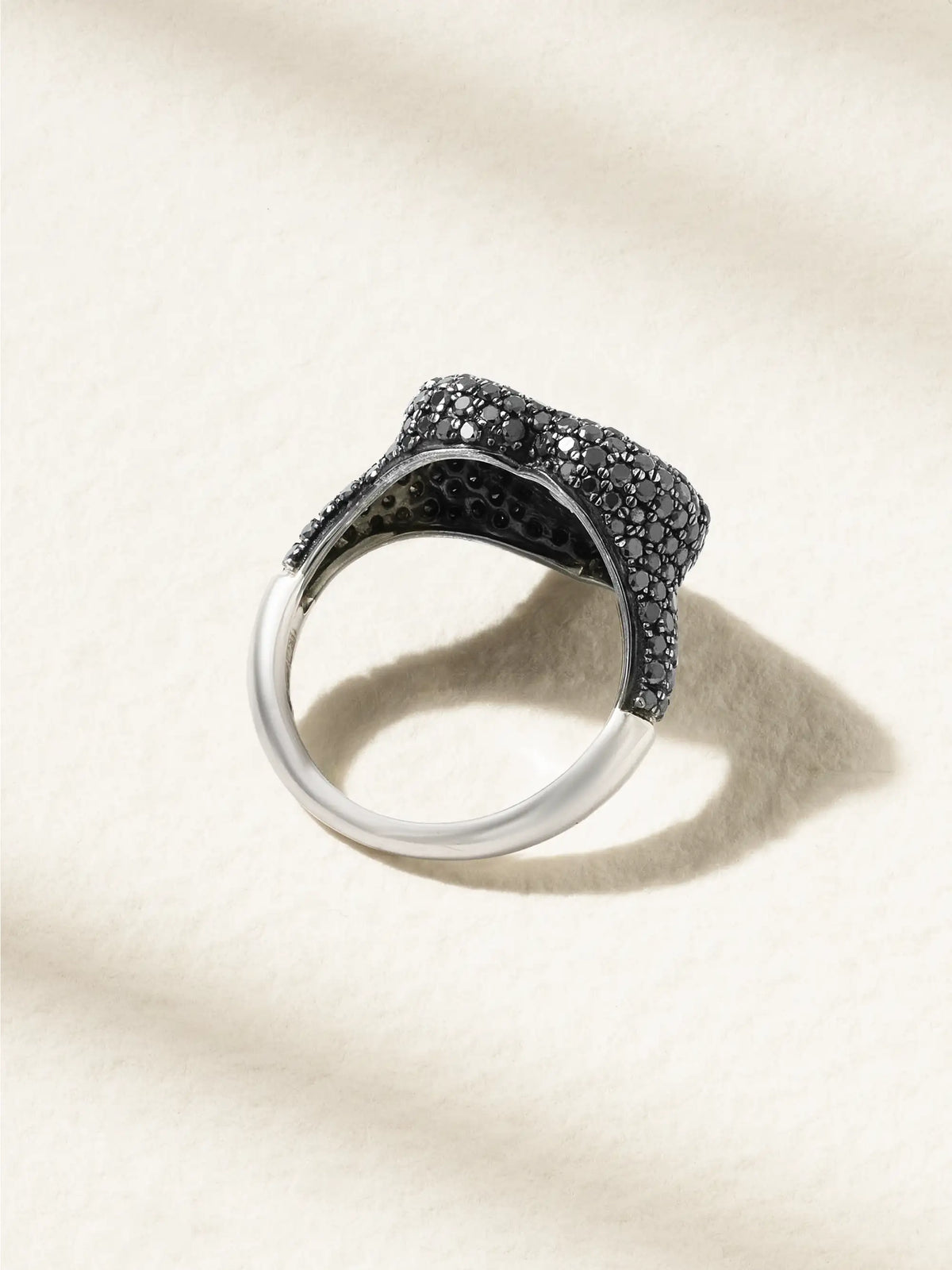 Manaal 18-karat White Gold Diamond Pinky Ring