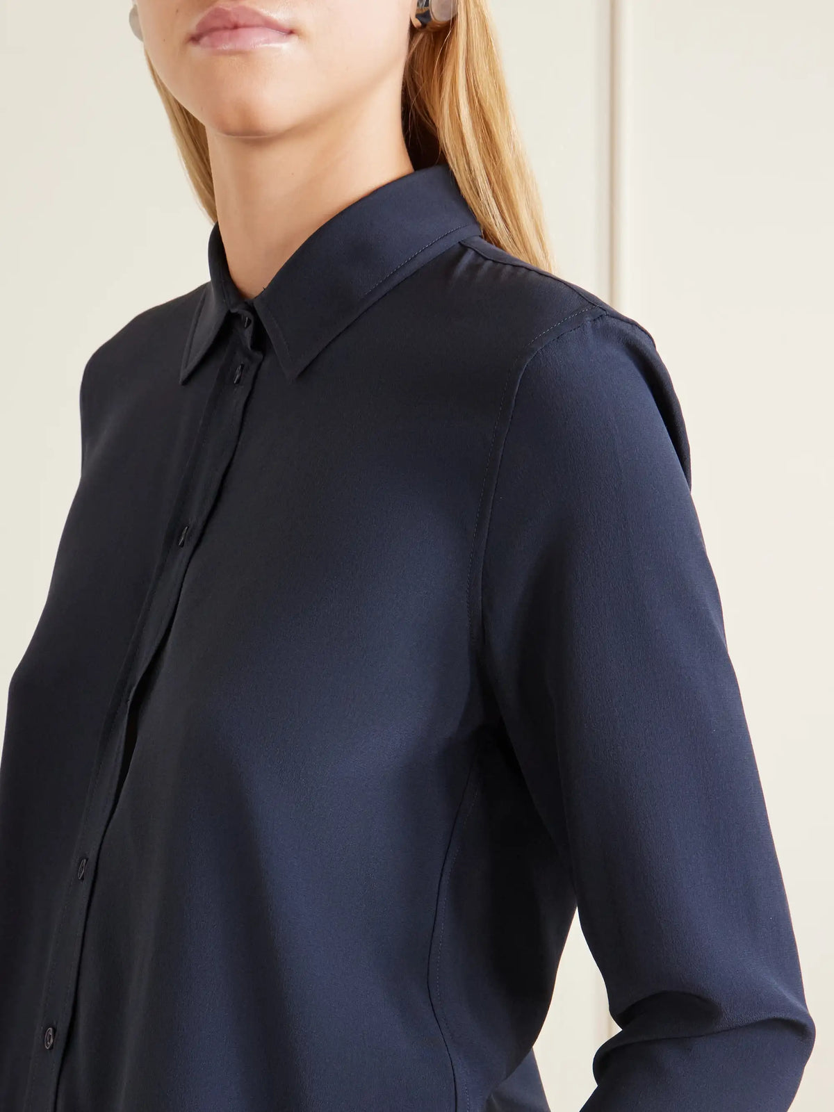 Nili Lotan Gaia Silk-crepe De Chine Shirt