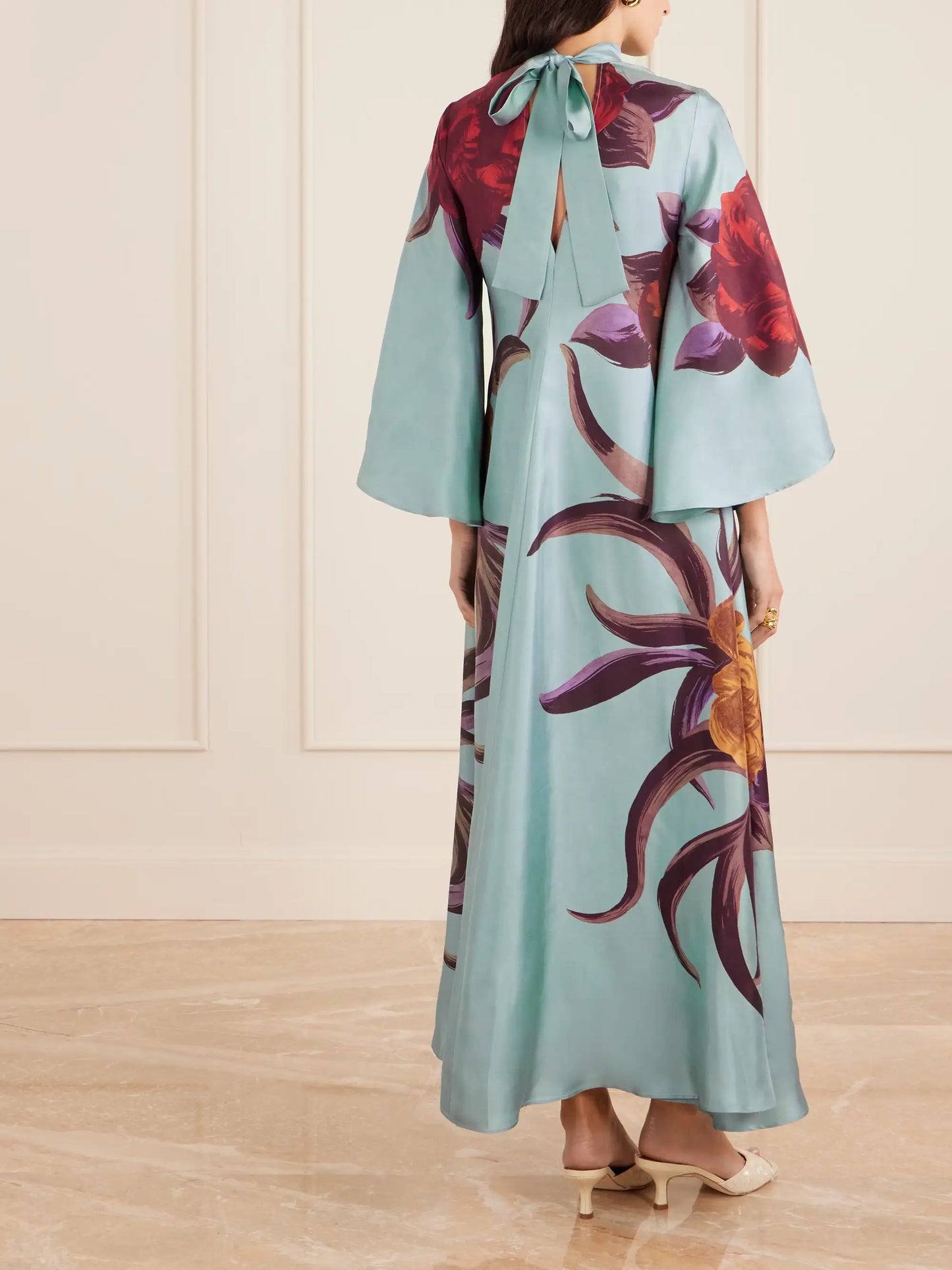 Magnifico Printed Silk Maxi Dress