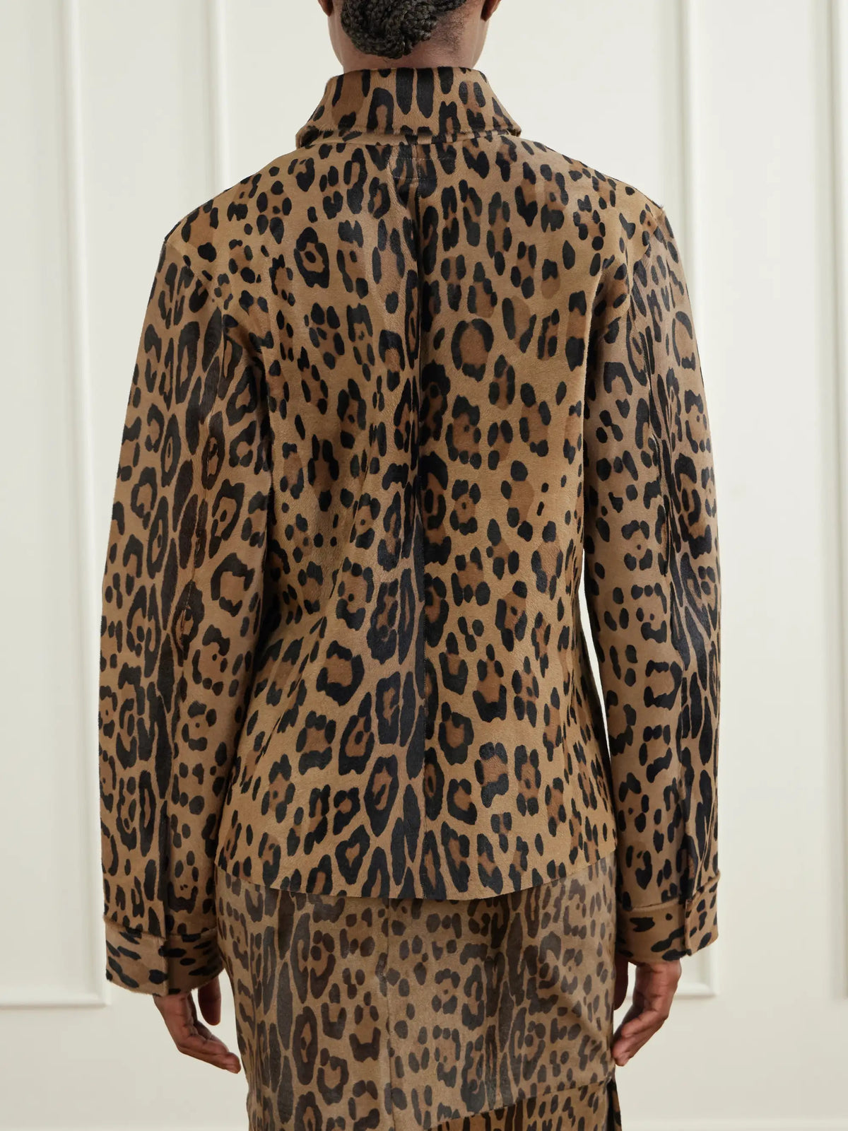 STOULS Huston Leopard-print Calf Hair Jacket