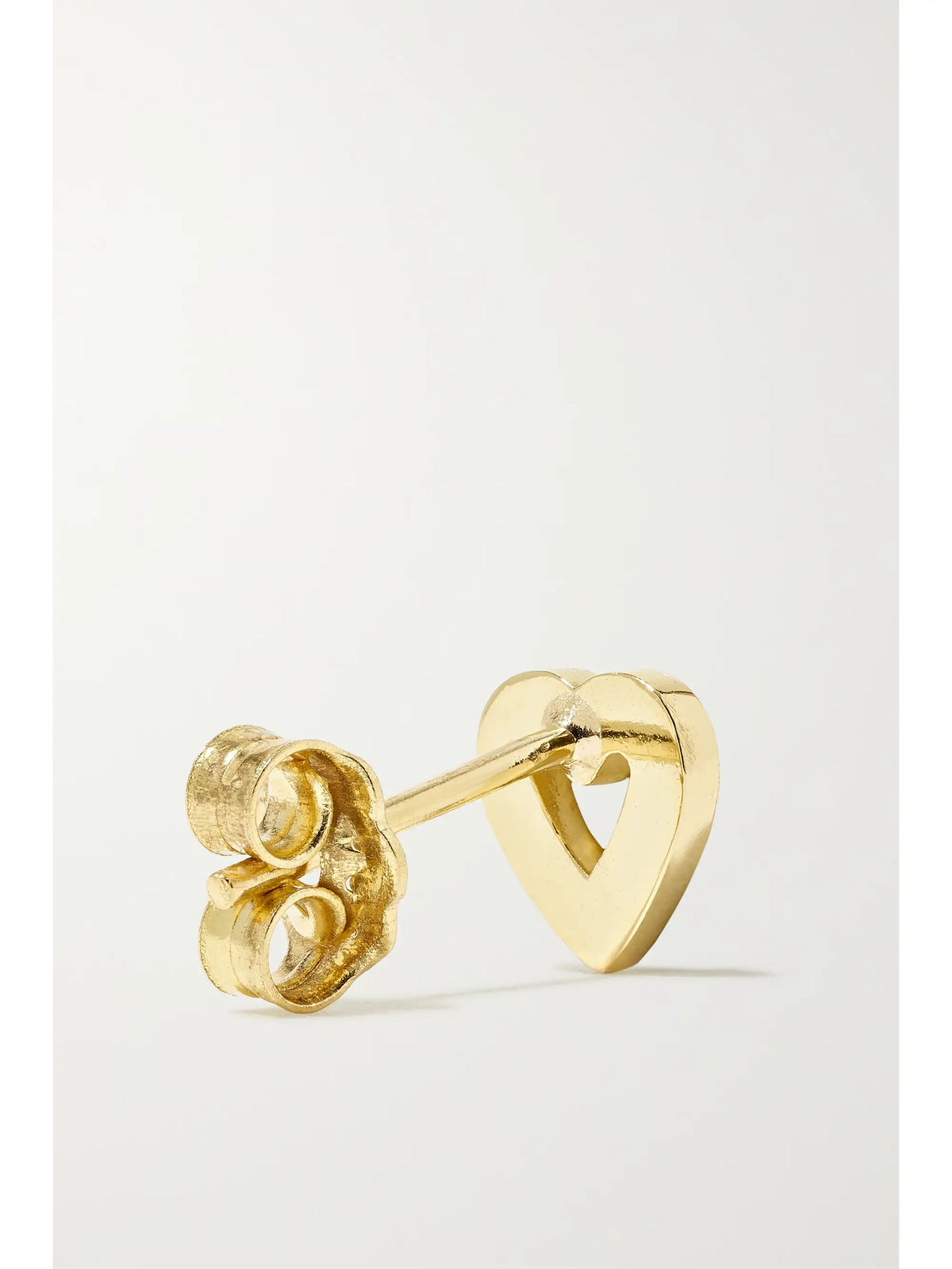 Mini Open Heart 18-karat Gold Earrings