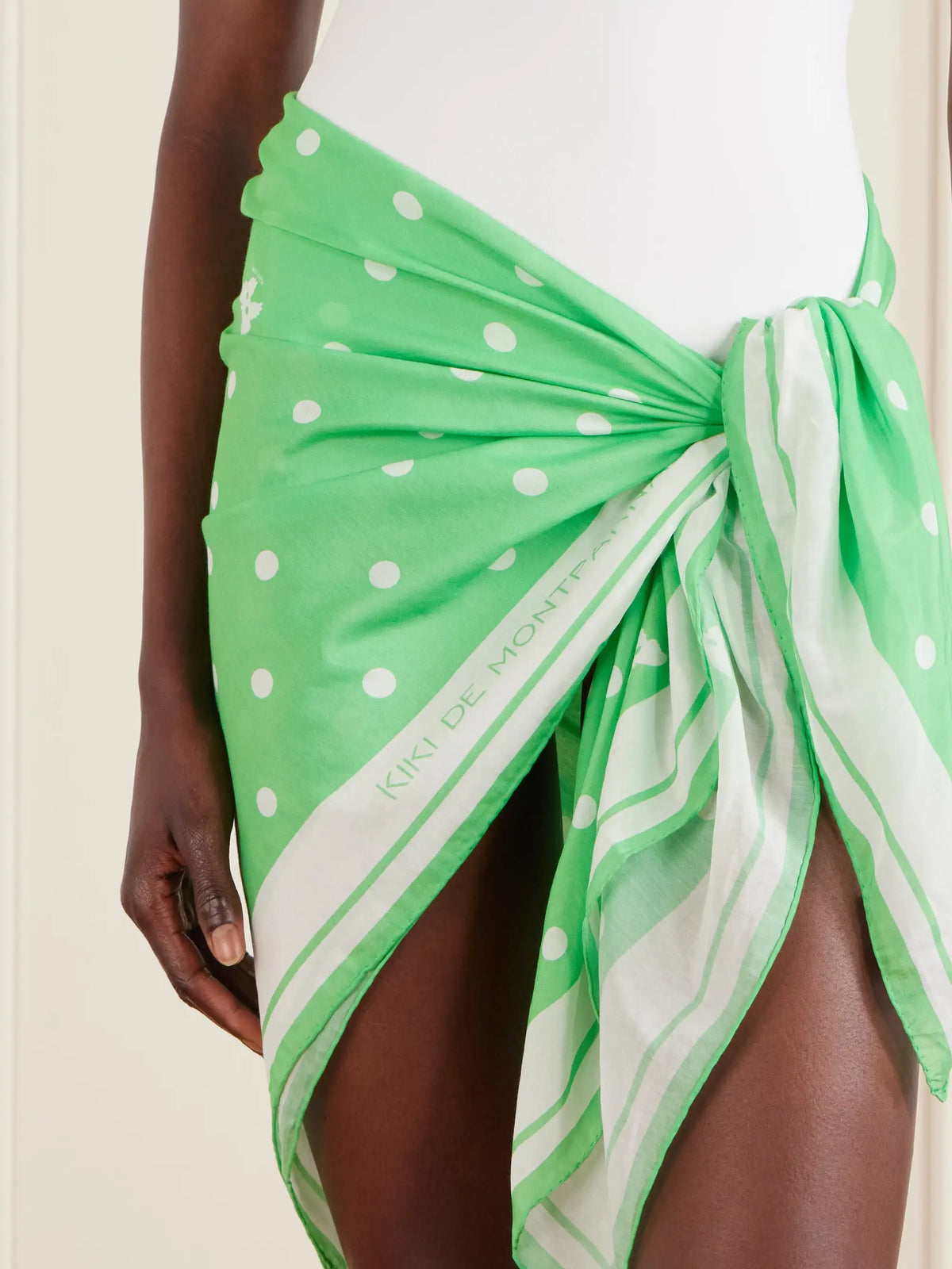 Kiki Printed Cotton And Silk-blend Pareo