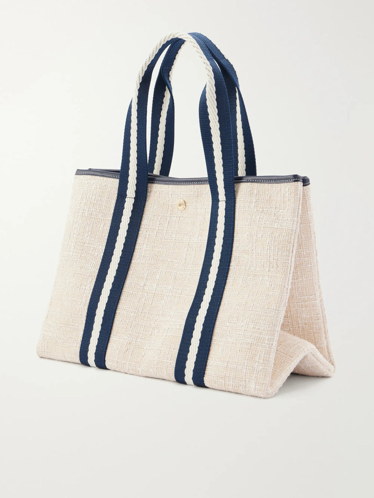 Traversée Medium Leather And Webbing-trimmed Tweed Tote