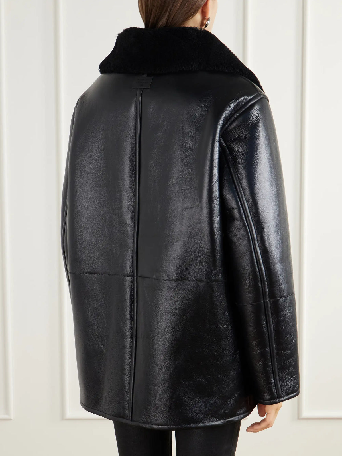 Acne Studios Paneled Shearling-trimmed Leather Coat