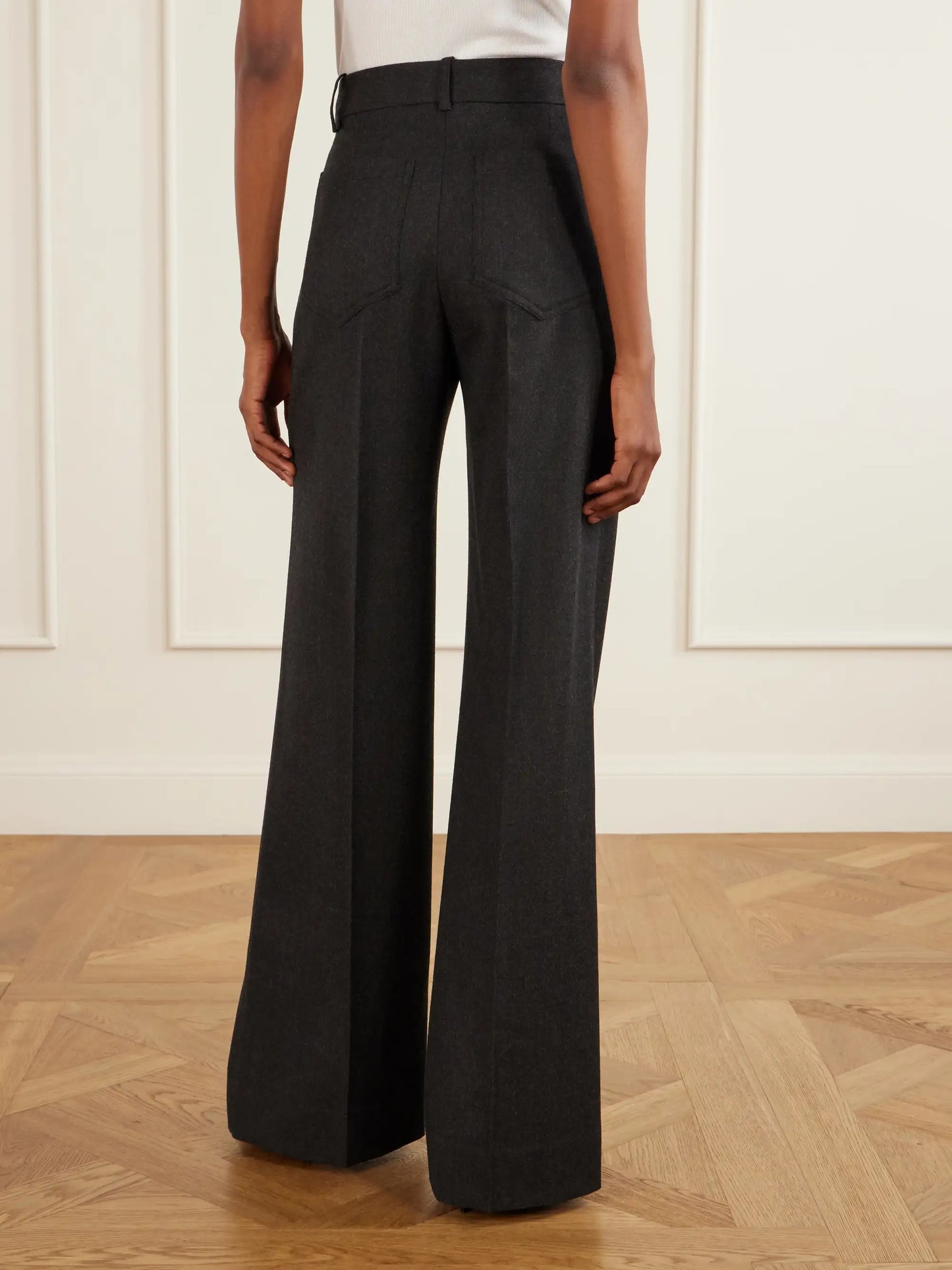 Alina Wide-leg Wool Pants