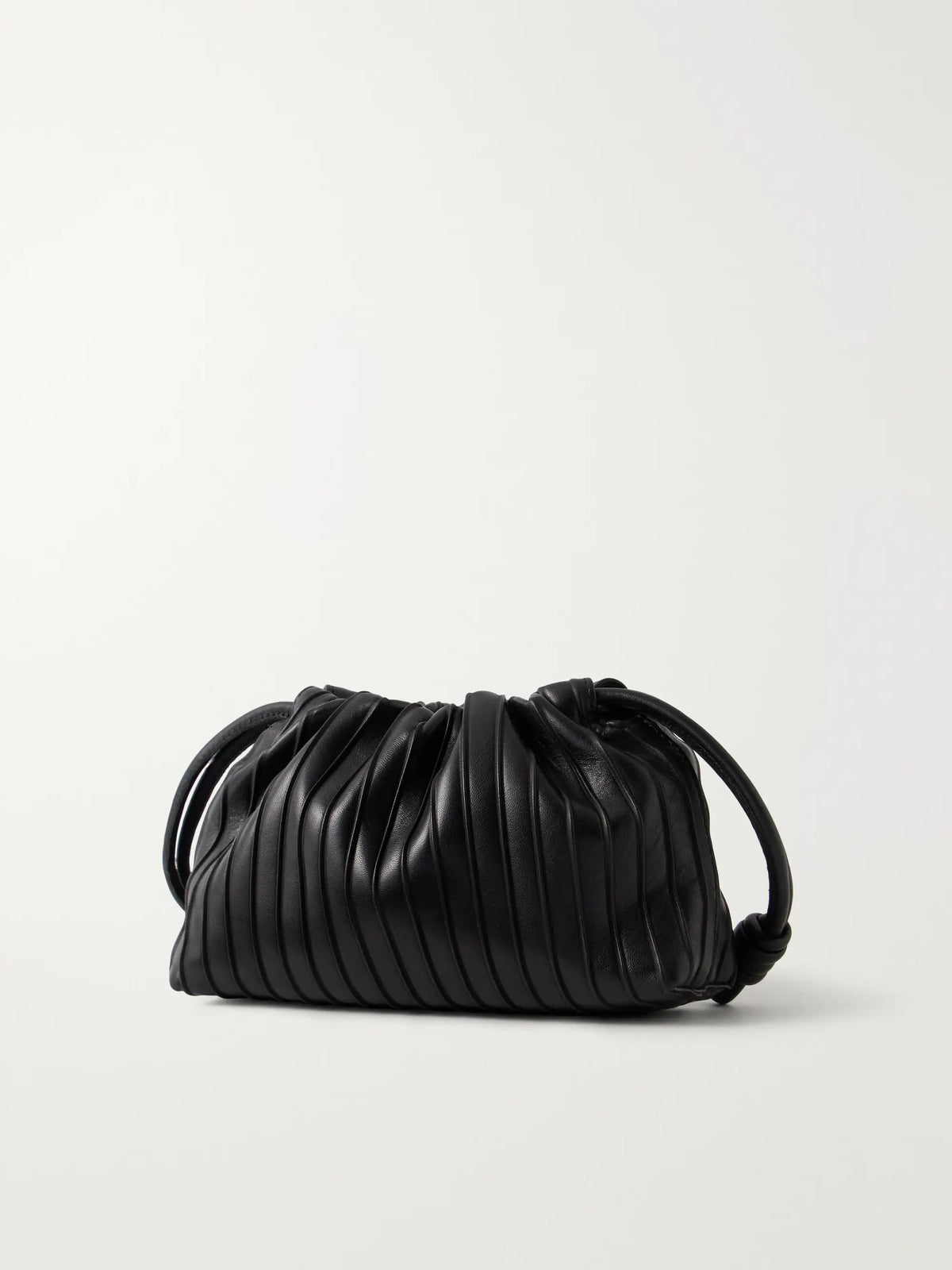 Flamenco Pleated Leather Shoulder Bag
