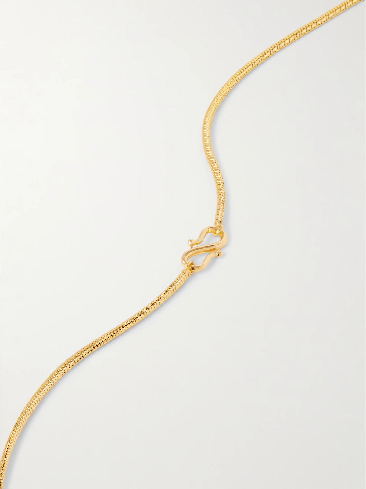 The Betty Convertible Gold-plated And Leather Necklace