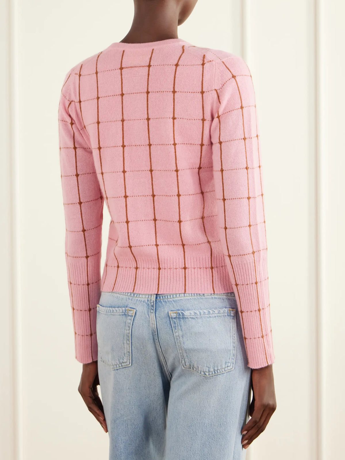 Guest In Residence Jane Checker Cashmere Cardigan