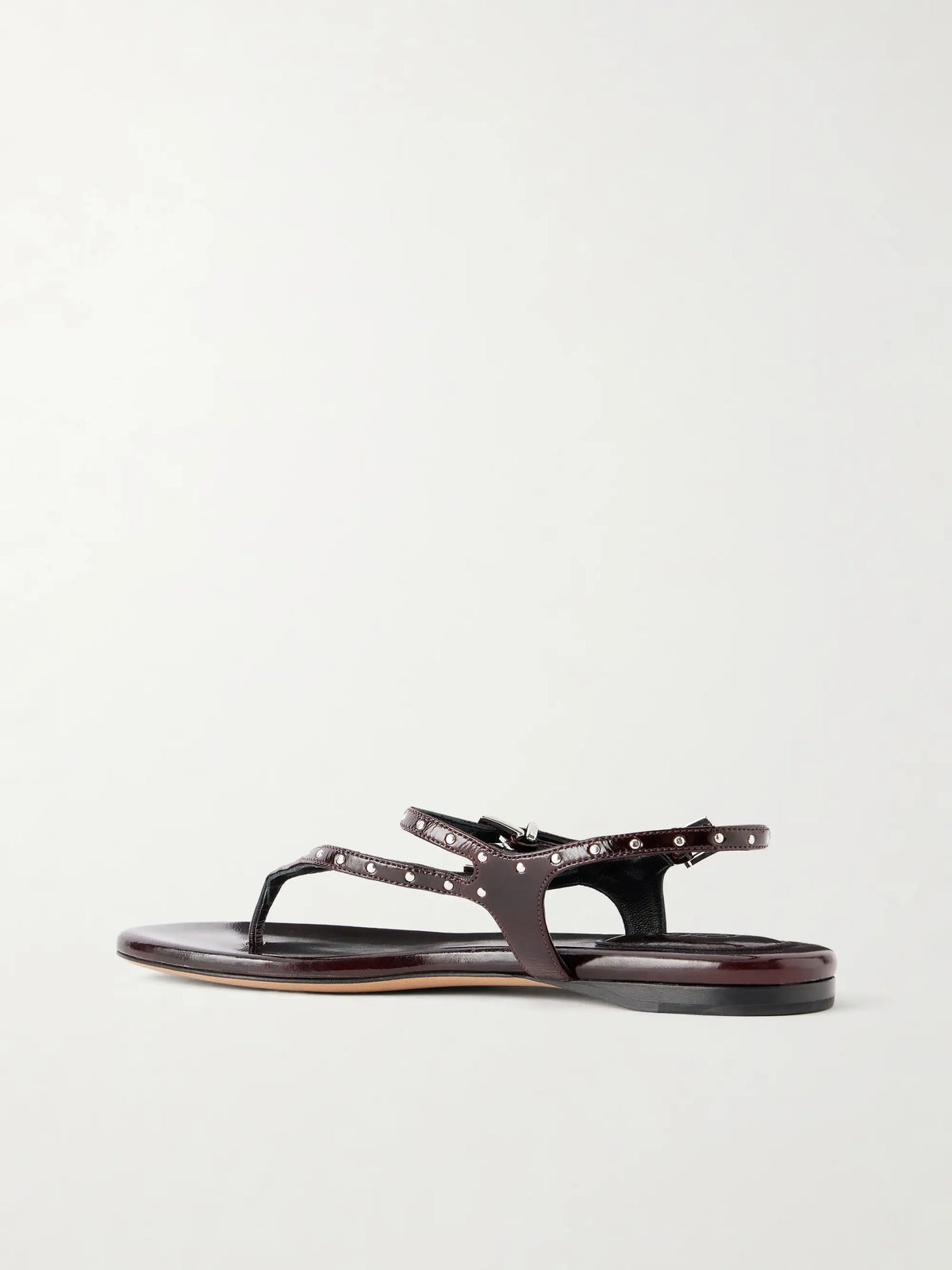 Studded Patent Leather Sandals