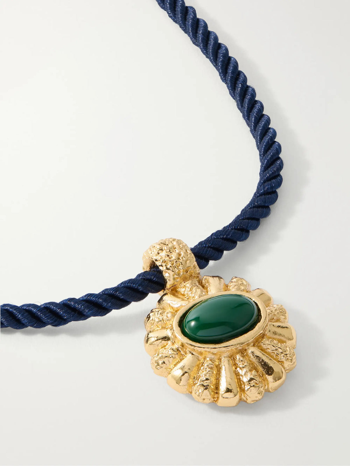 Paola Sighinolfi Sasa Gold-plated Malachite Cord Necklace