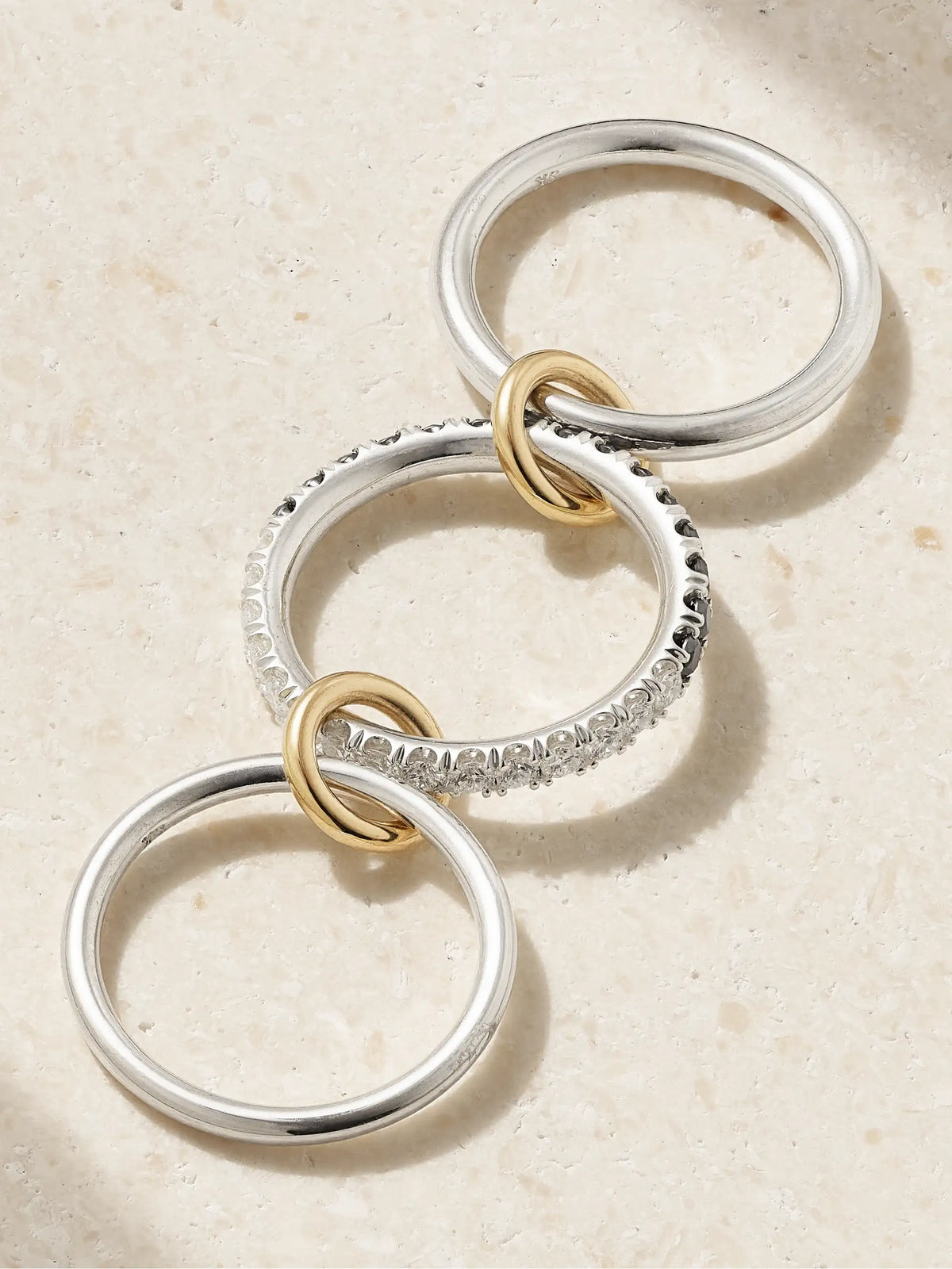 Petunia Eclipse Sterling Silver And 18-karat Gold Diamond Ring