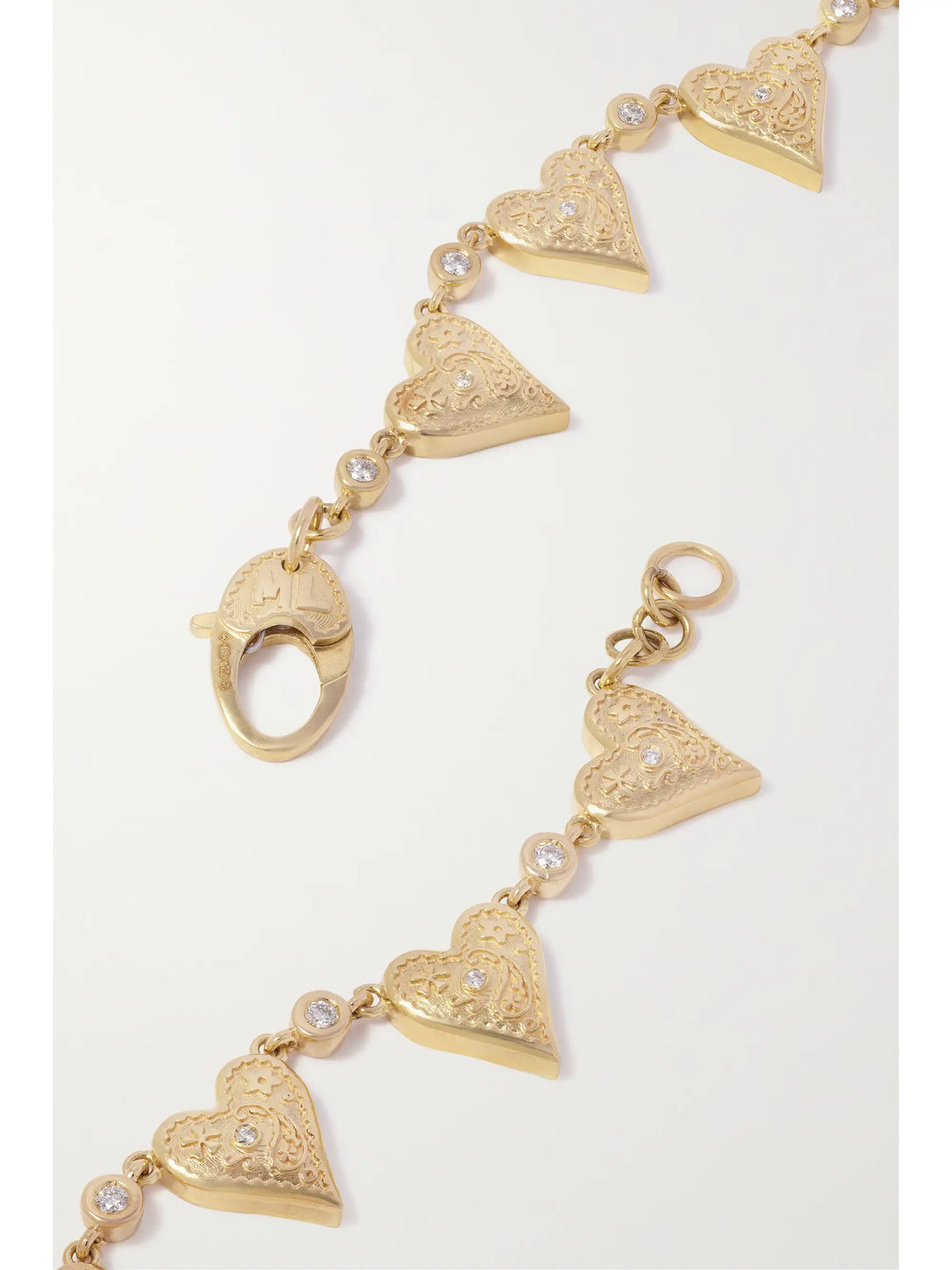 Southwestern Heart 14-karat Gold Diamond Choker