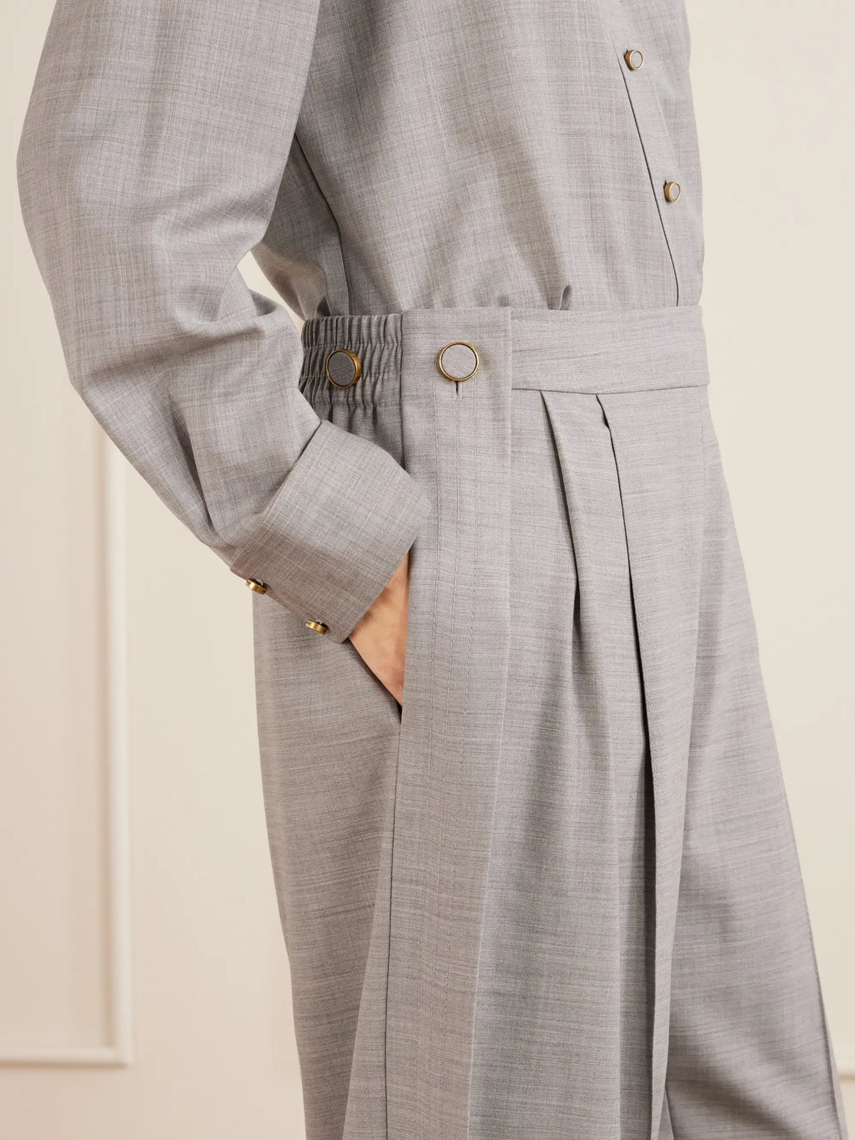 Zimmermann Valiant Pleated Wool-blend Twill Tapered Pants