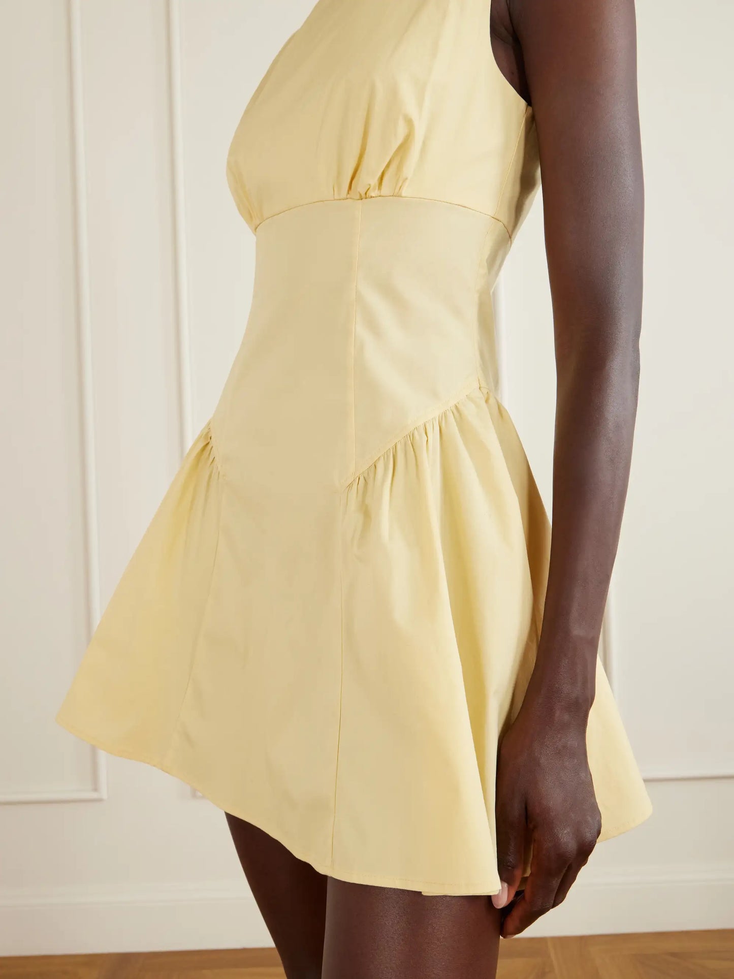 Gwen Paneled Cotton-blend Poplin Mini Dress