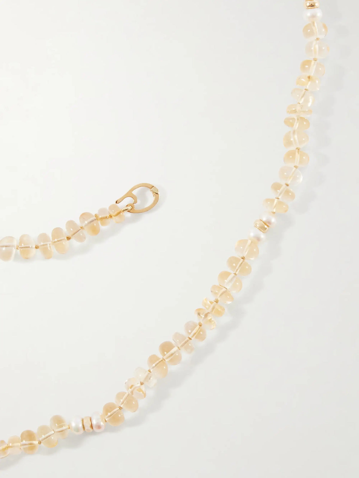 Solstice Sautoir 14-karat Gold, Pearl And Citrine Beaded Necklace
