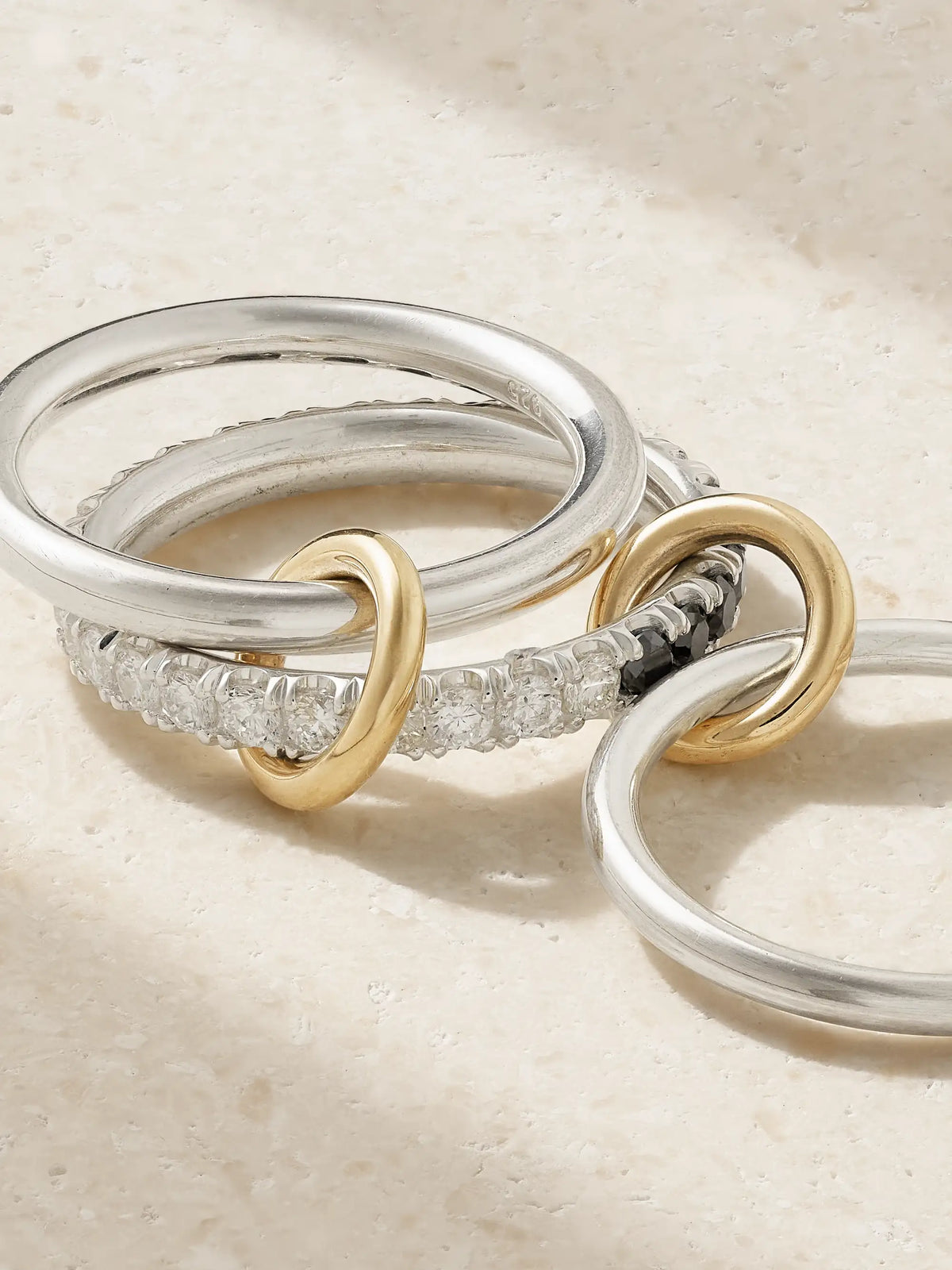 Petunia Eclipse Sterling Silver And 18-karat Gold Diamond Ring