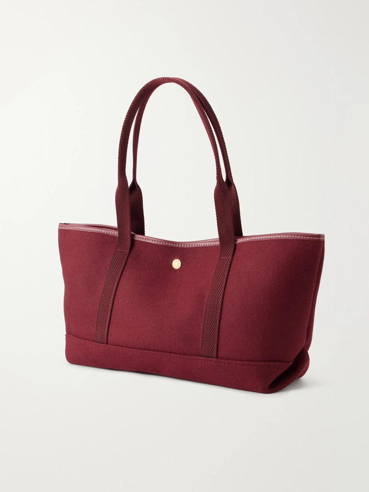 RUE de VERNEUIL Club Leather-trimmed Flannel Tote