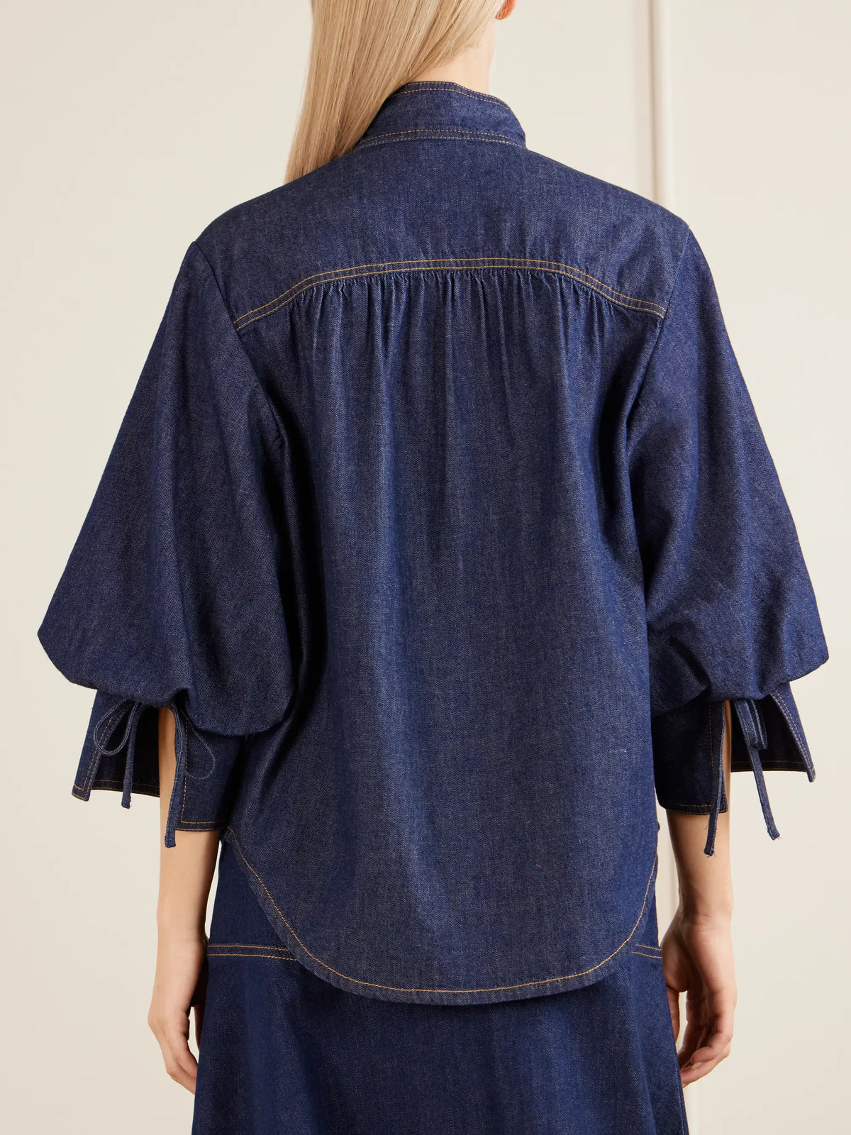 Zimmermann Gathered Denim Shirt
