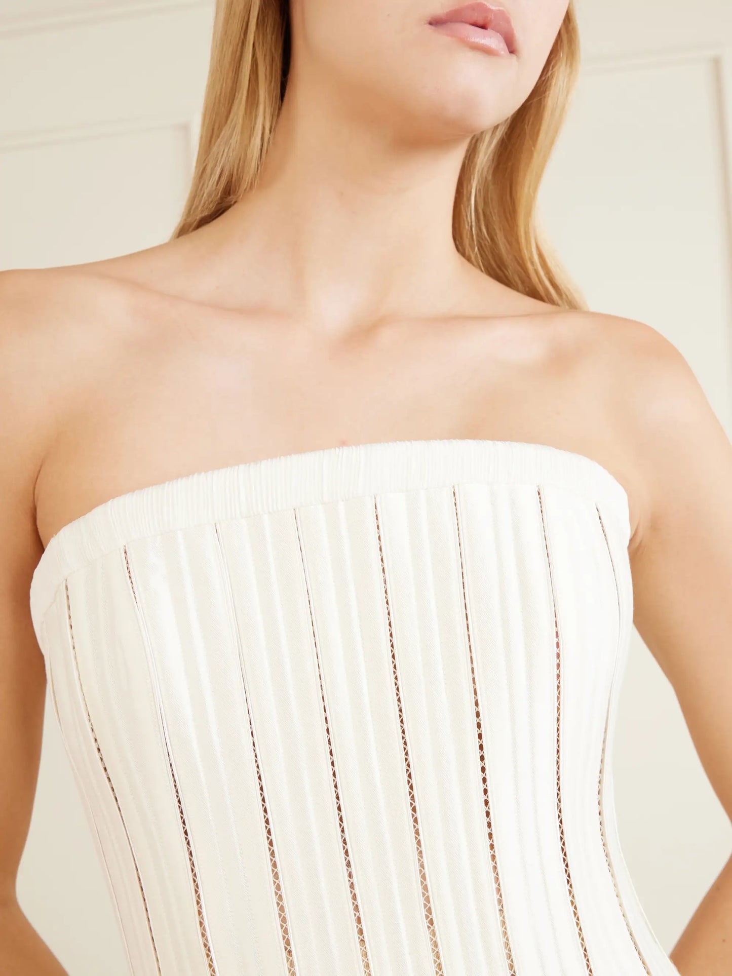 Ivy Cotton-blend Twill Bustier Top