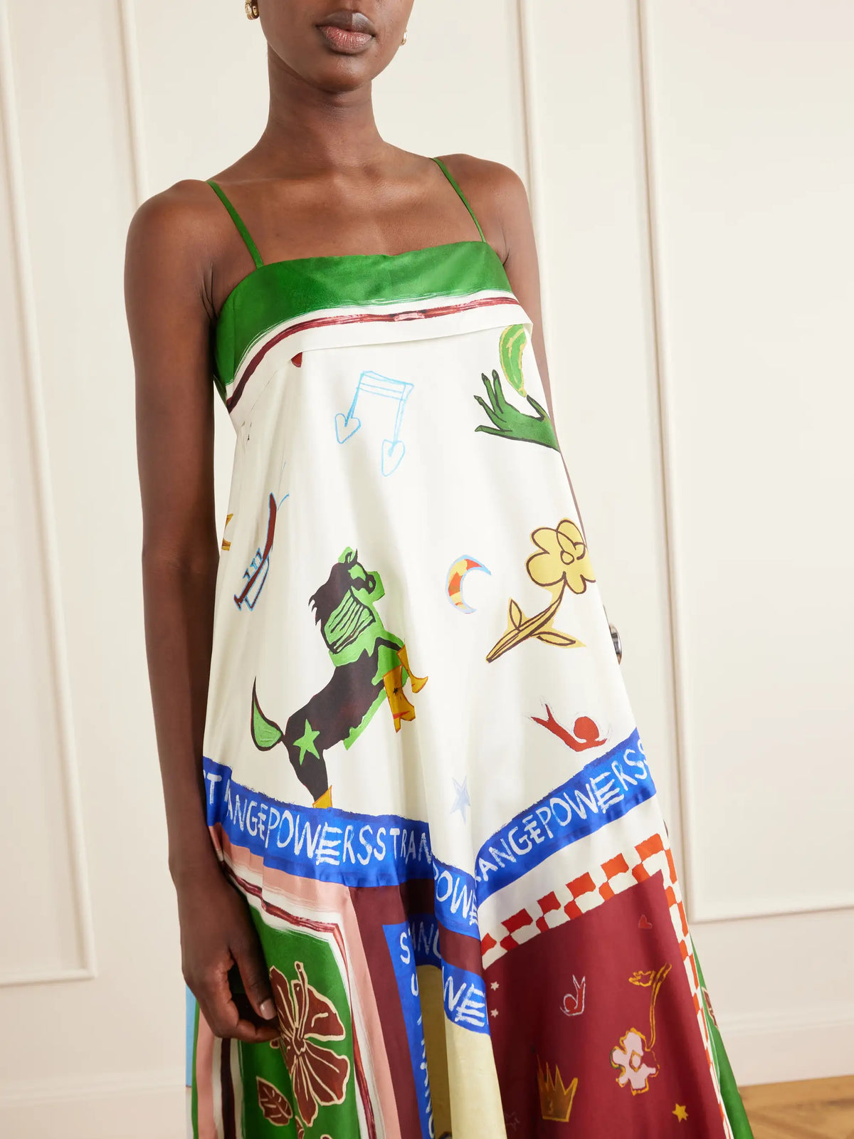 Tangible Silk-twill Midi Dress