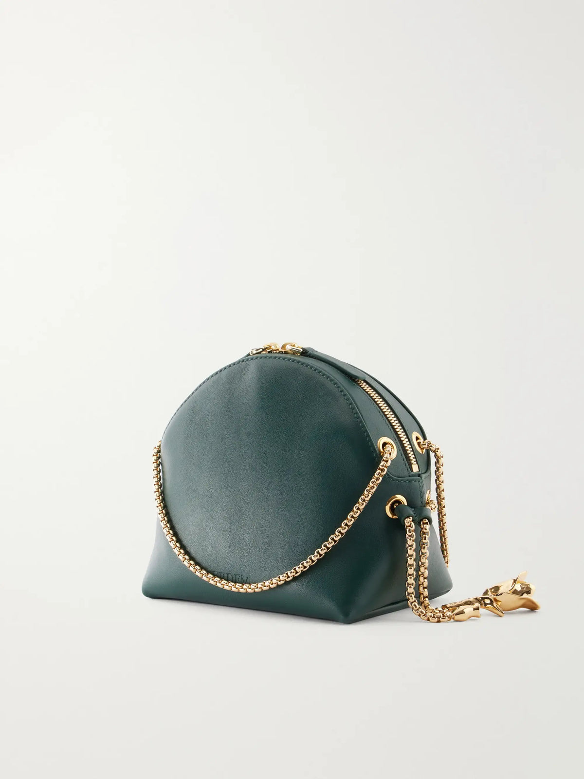 Floral Embellished Leather Shoulder Bag