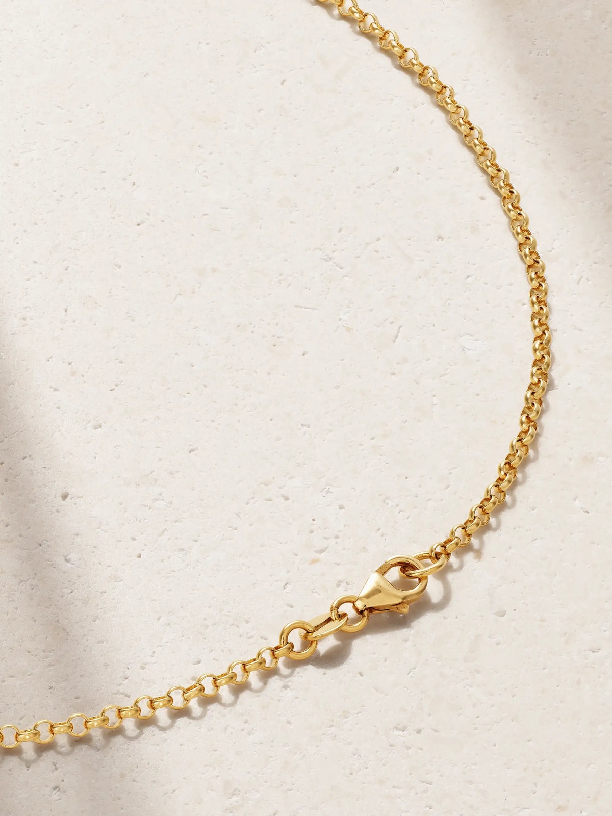 Small Open Belcher 18-karat Gold Necklace