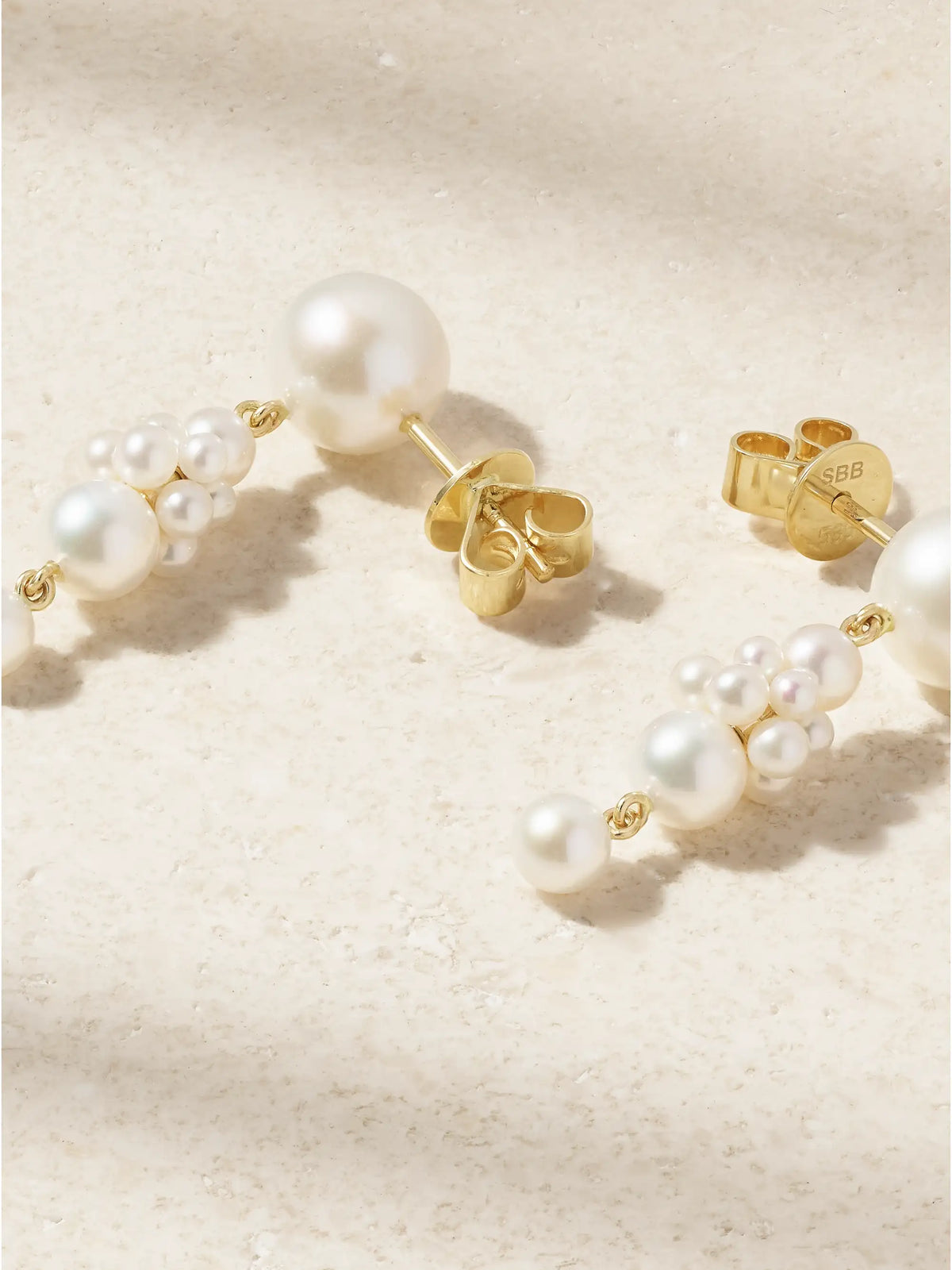 Petite Tulip 14-karat Gold Pearl Earrings
