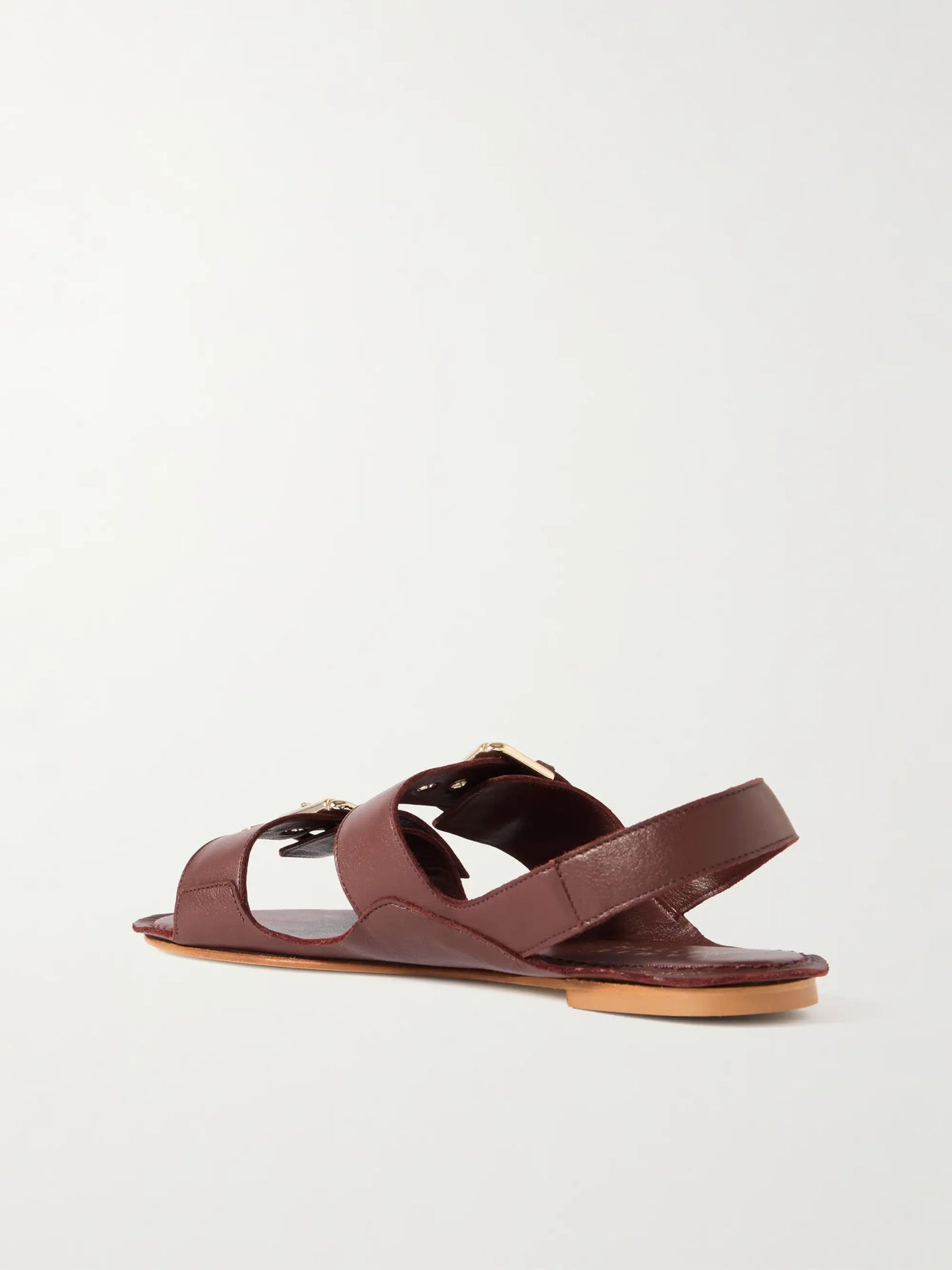 The Double Buckle Leather Sandals