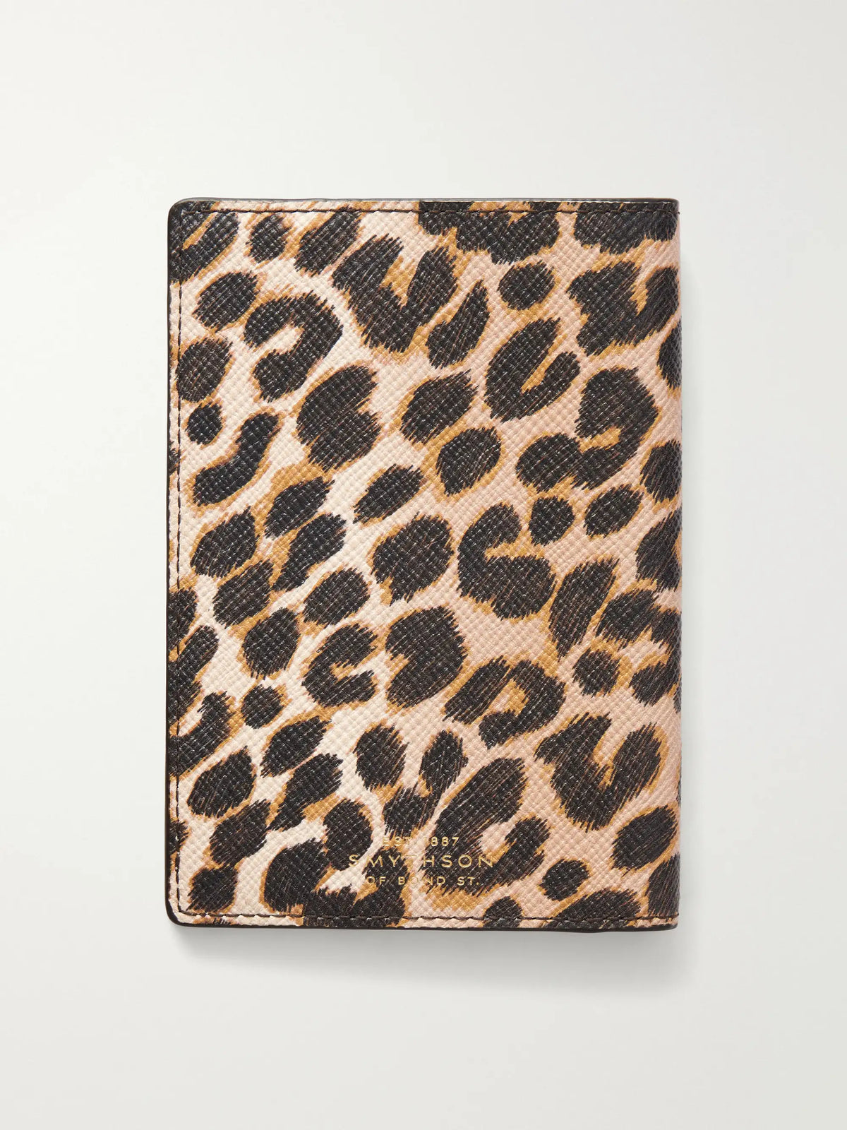 Smythson Panama Leopard-print Leather Passport Holder