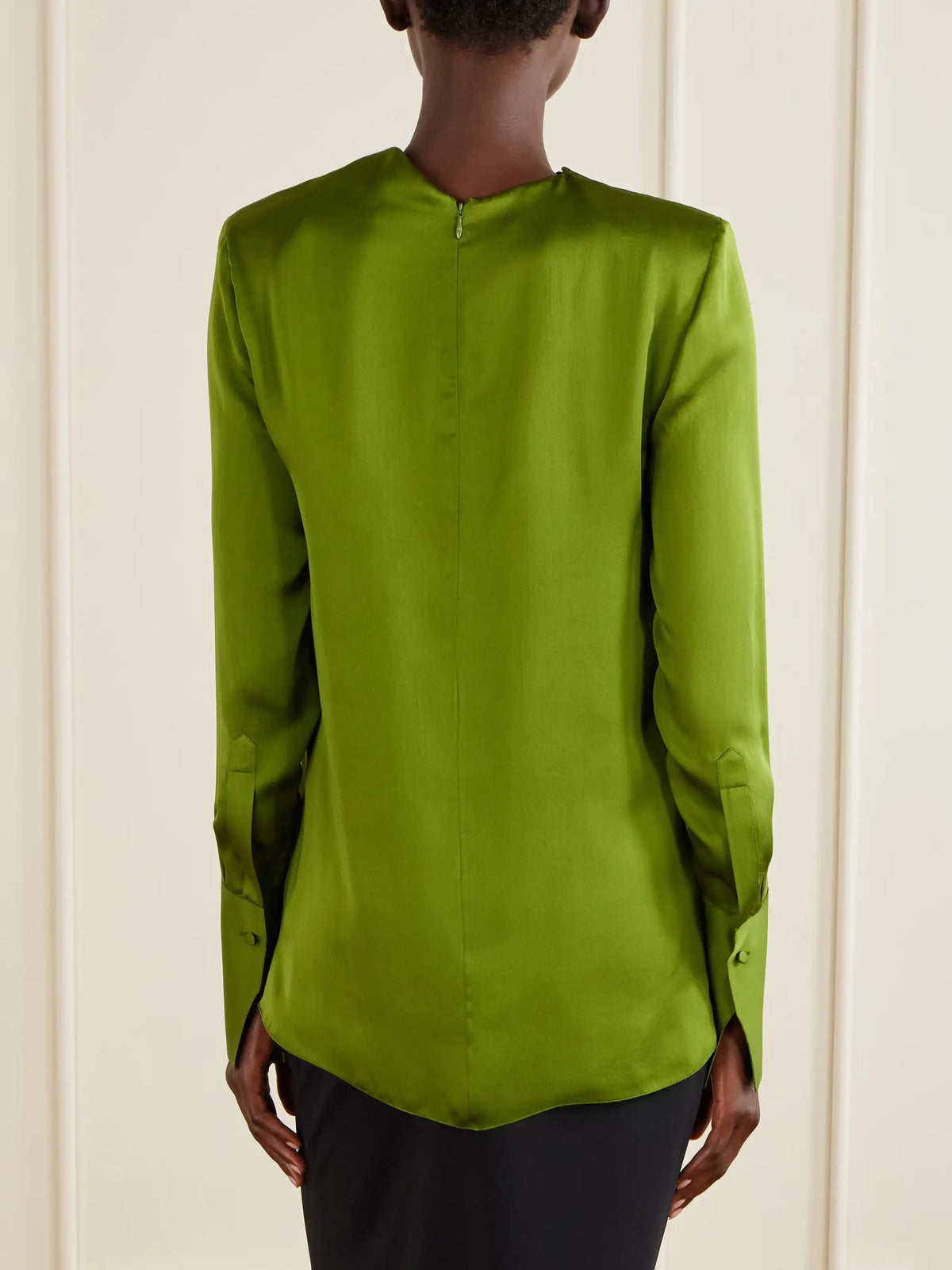 Draped Silk-georgette Blouse