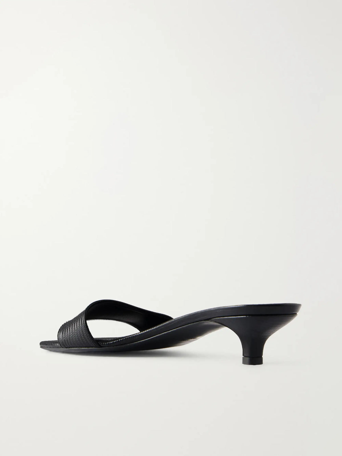Lizard-effect Leather Sandals