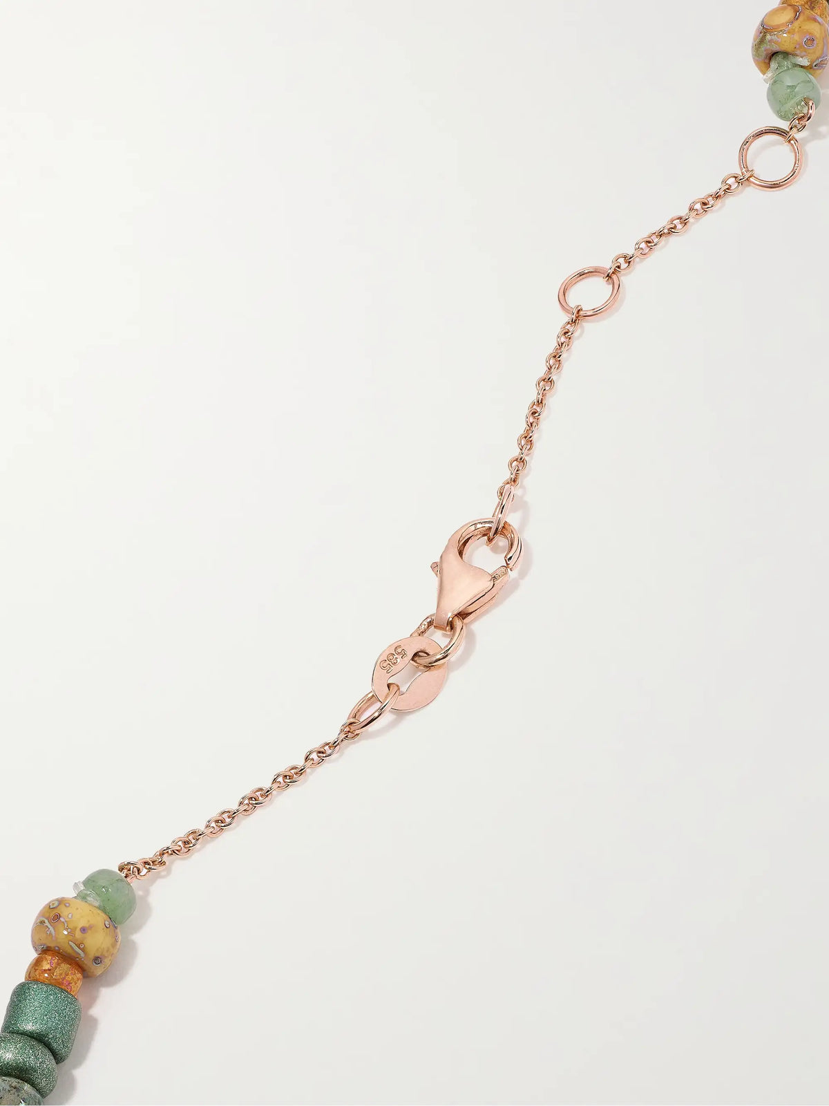 14-karat Rose Gold, Bead And Diamond Necklace