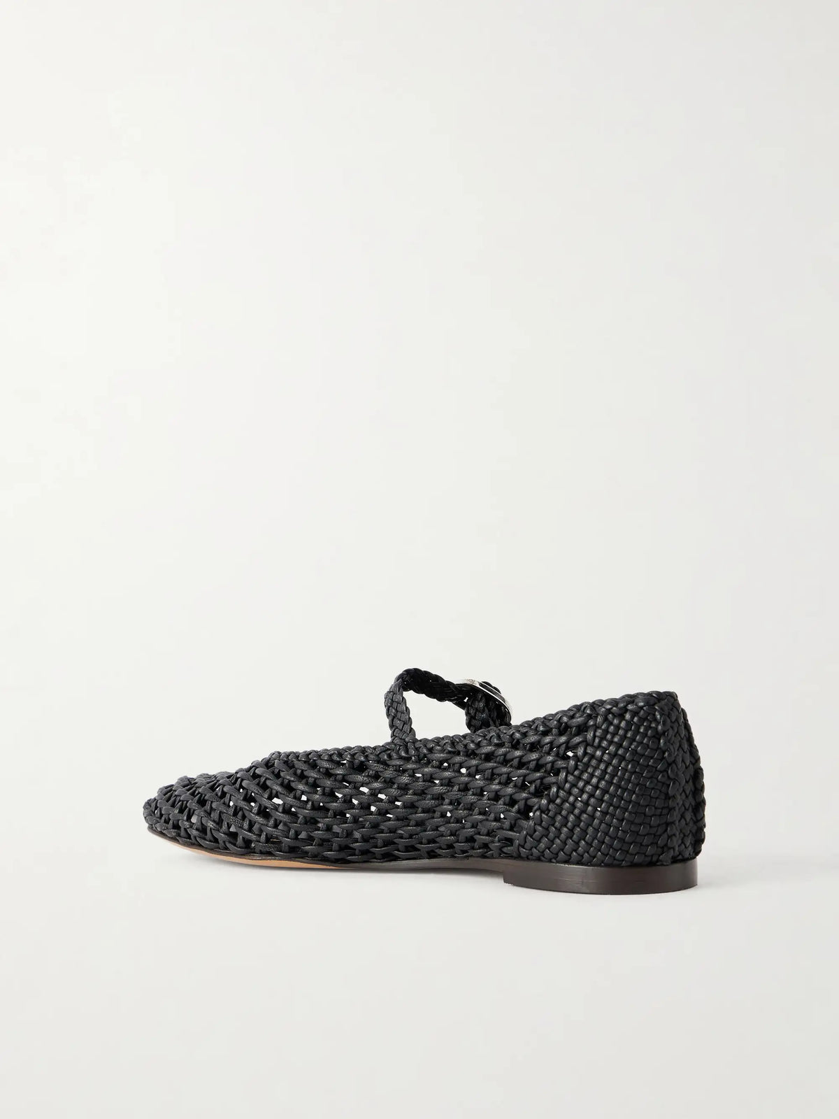 Mary Jane Knotted Leather Ballet Flats