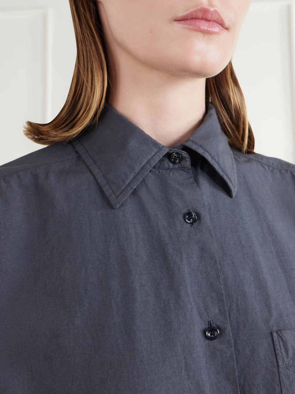 The Row Ludao Cotton And Silk-blend Poplin Shirt