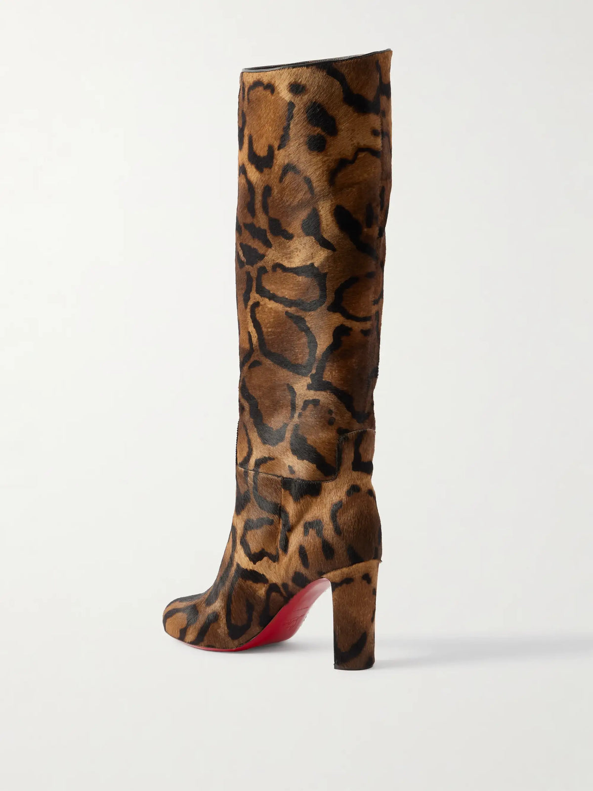 Loo Botta 85 Leopard-print Calf Hair Knee Boots