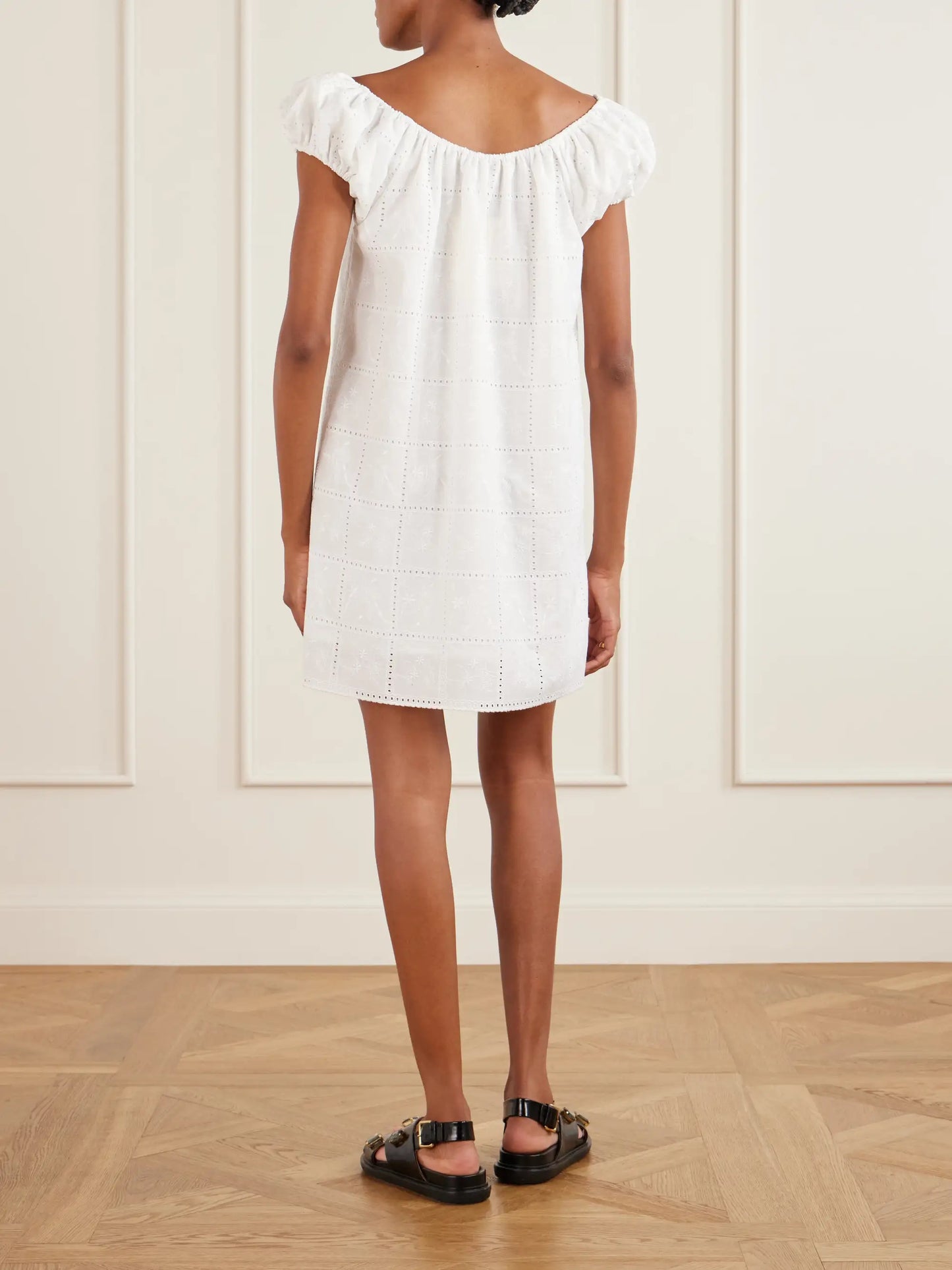Serafina Broderie Anglaise Mini Dress
