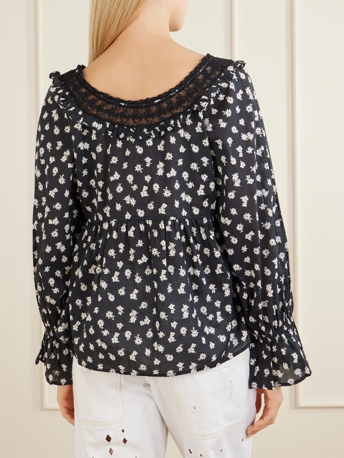 Posse Danielle Floral-print Cotton-voile Blouse