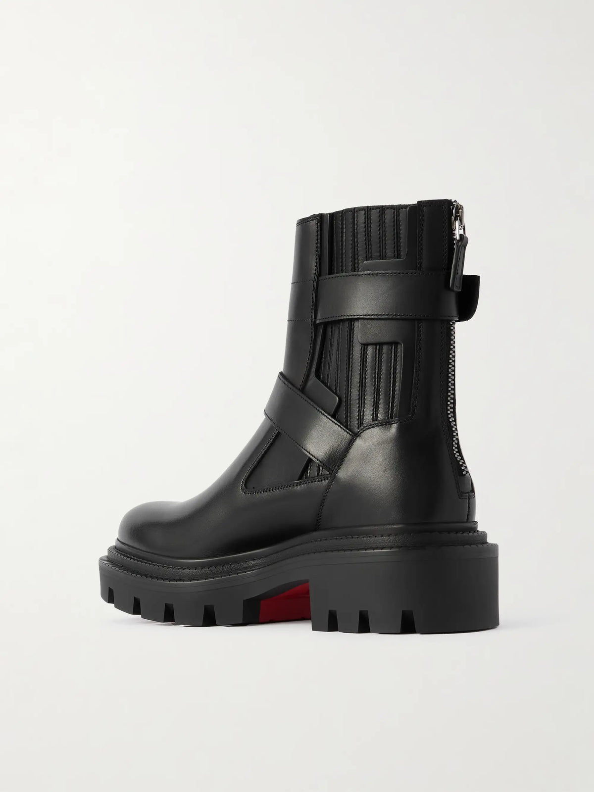 Oxybootie Buckled Leather Ankle Boots