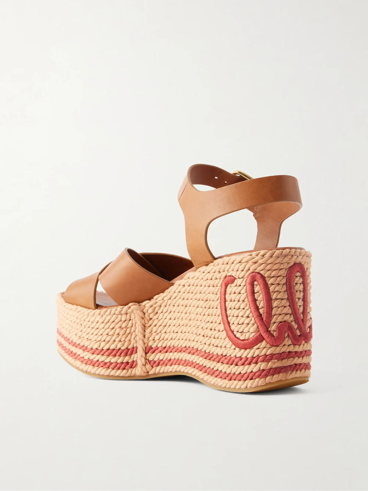 Leather Platform Espadrilles
