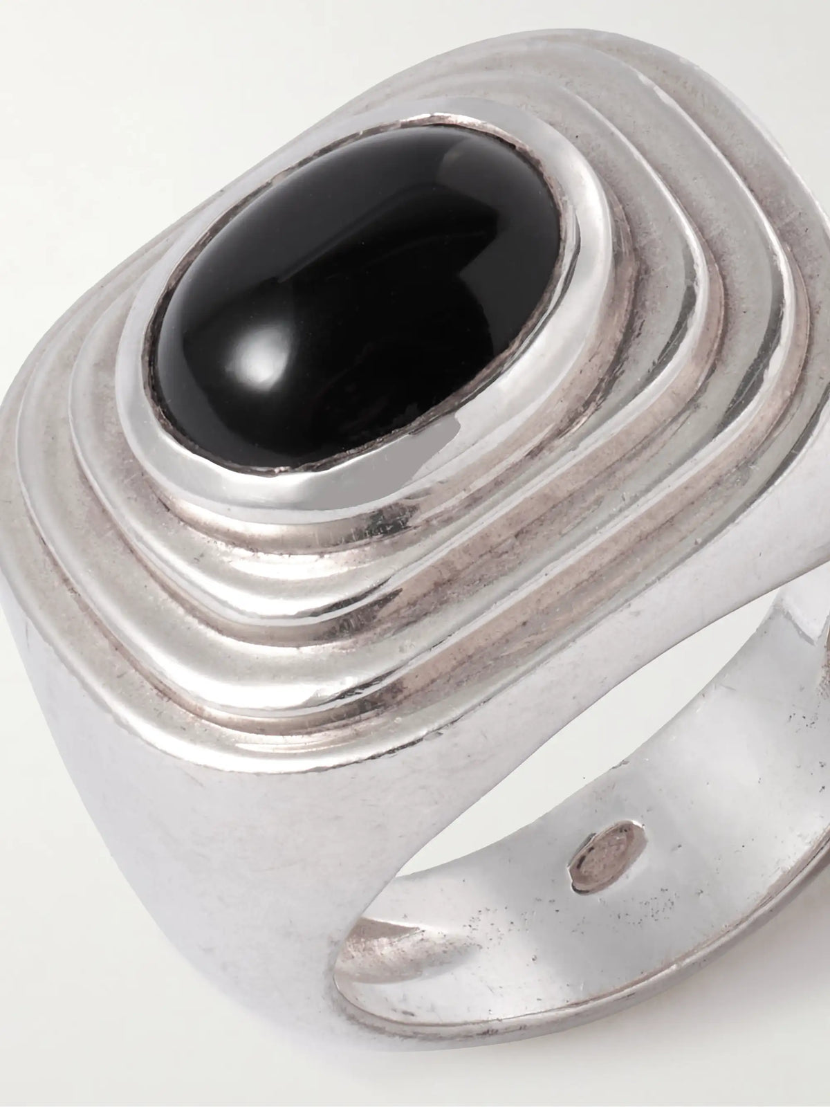 The Deco Silver Onyx Ring