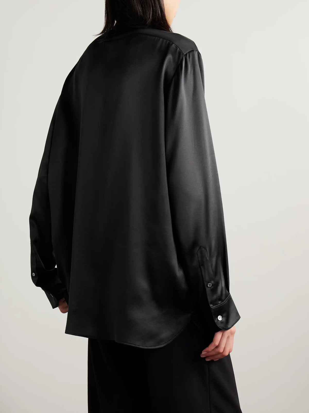 The Row Sisilia Oversized Silk-satin Shirt